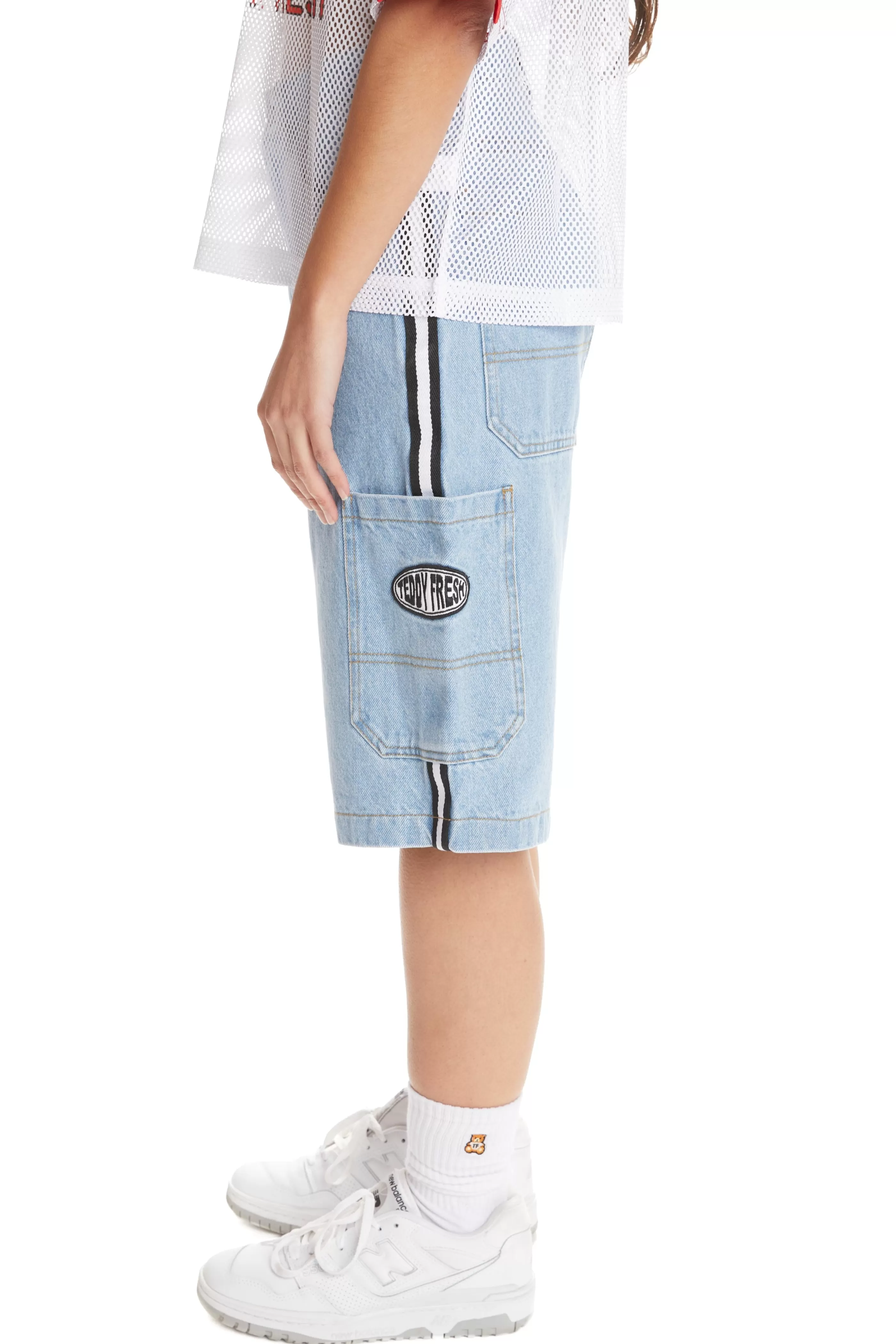 Teddy Fresh 90s Baggy Denim Shorts Blue Denim Online