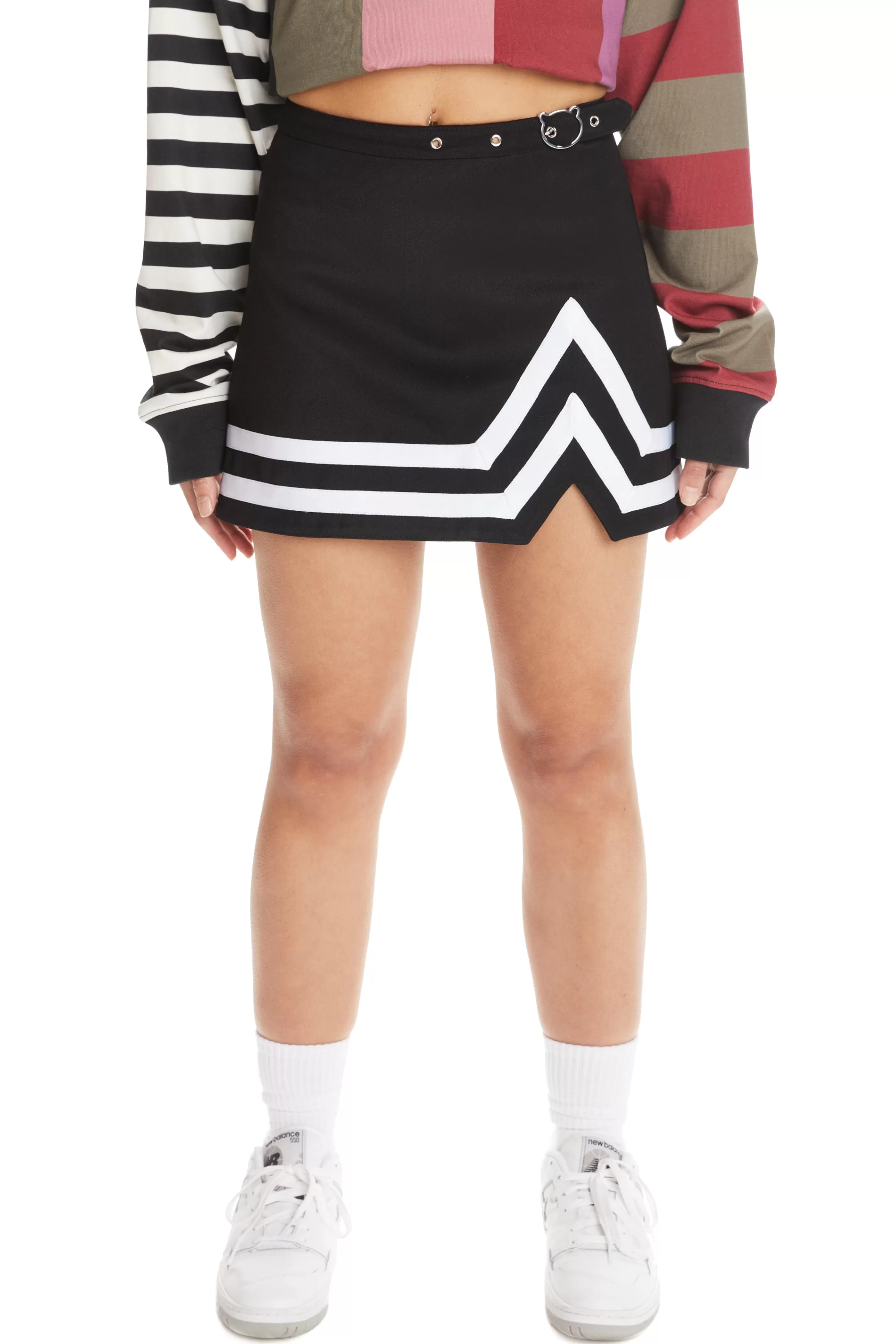 Teddy Fresh Bear Buckle Cheer Skirt Black Cheap