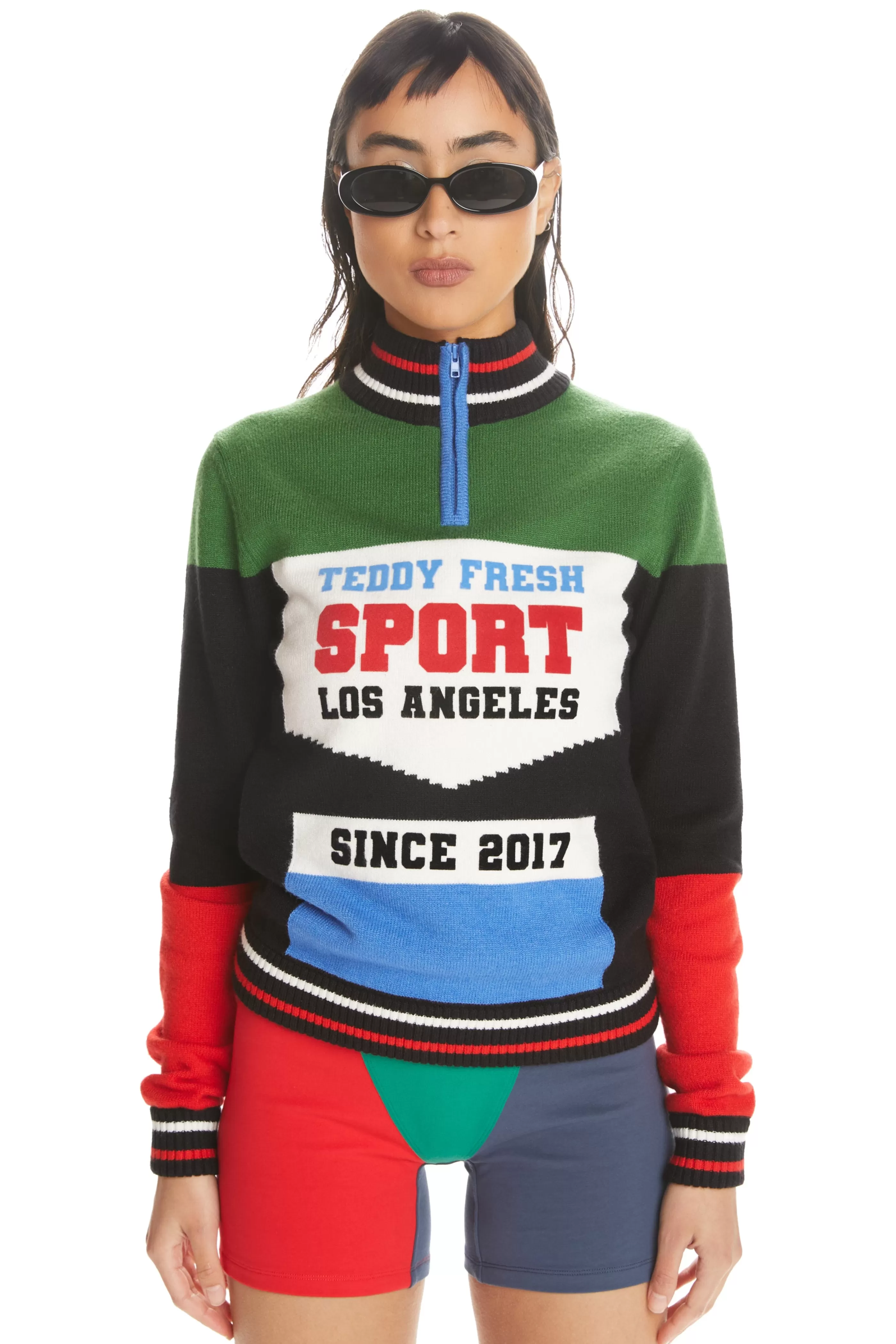 Teddy Fresh Bike Jersey Zip Sweater Multi Outlet