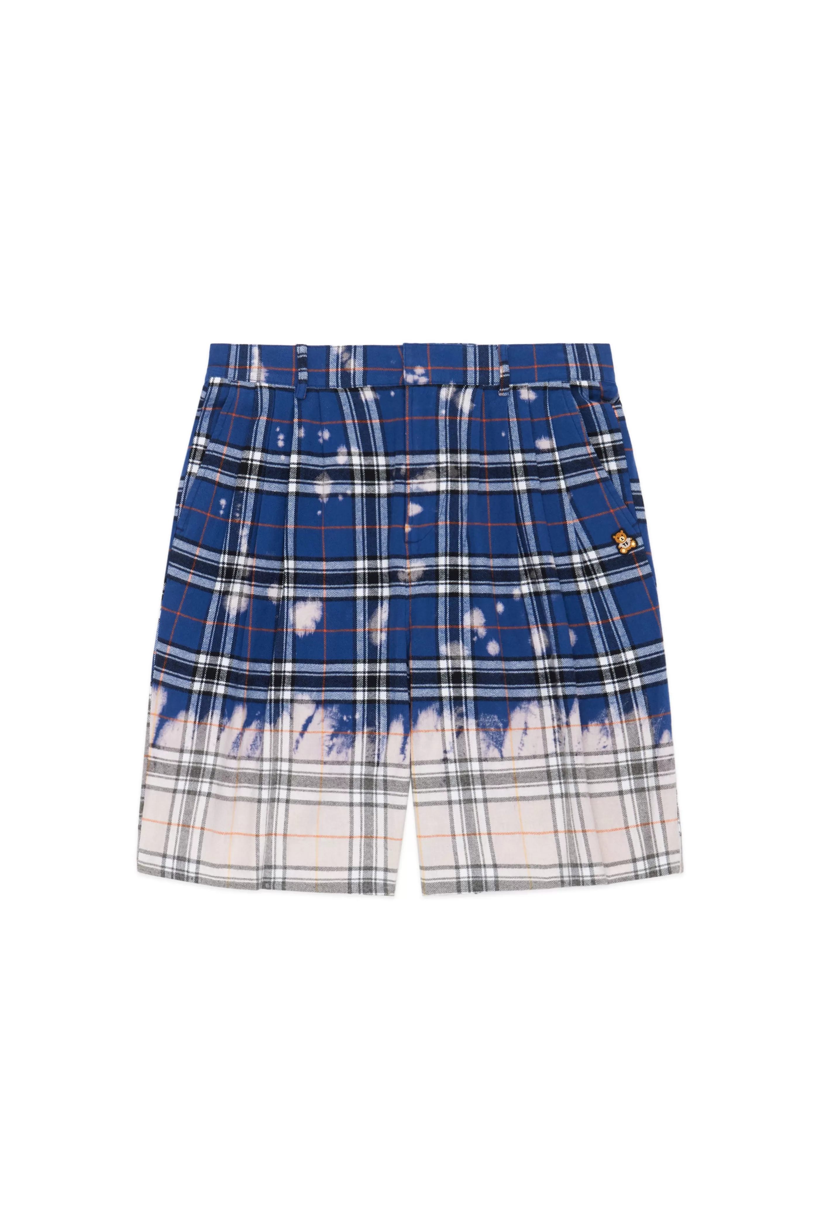 Teddy Fresh Bleached Flannel Shorts Navy Store