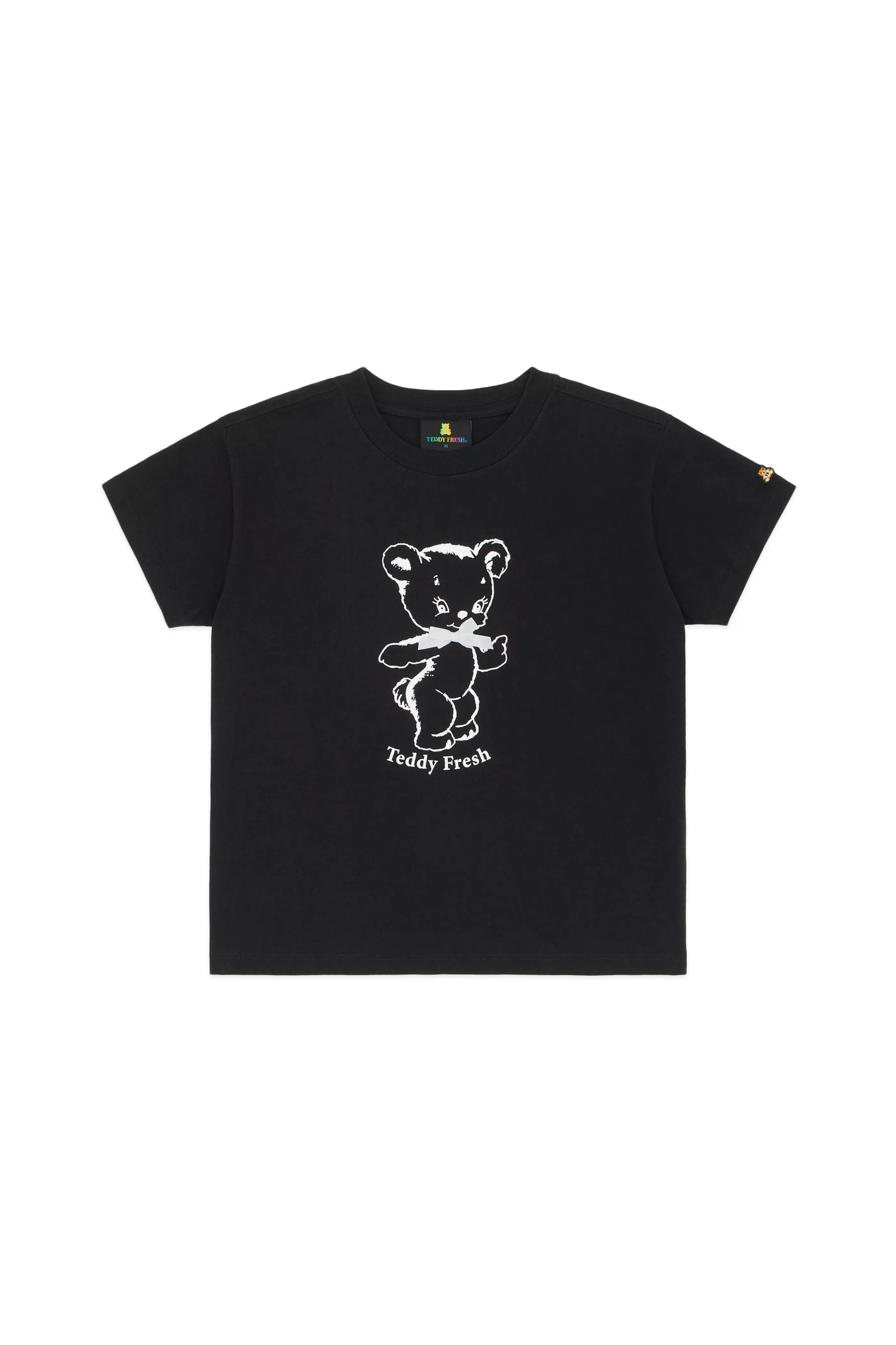 Teddy Fresh Bow Bear Baby Tee Black Cheap