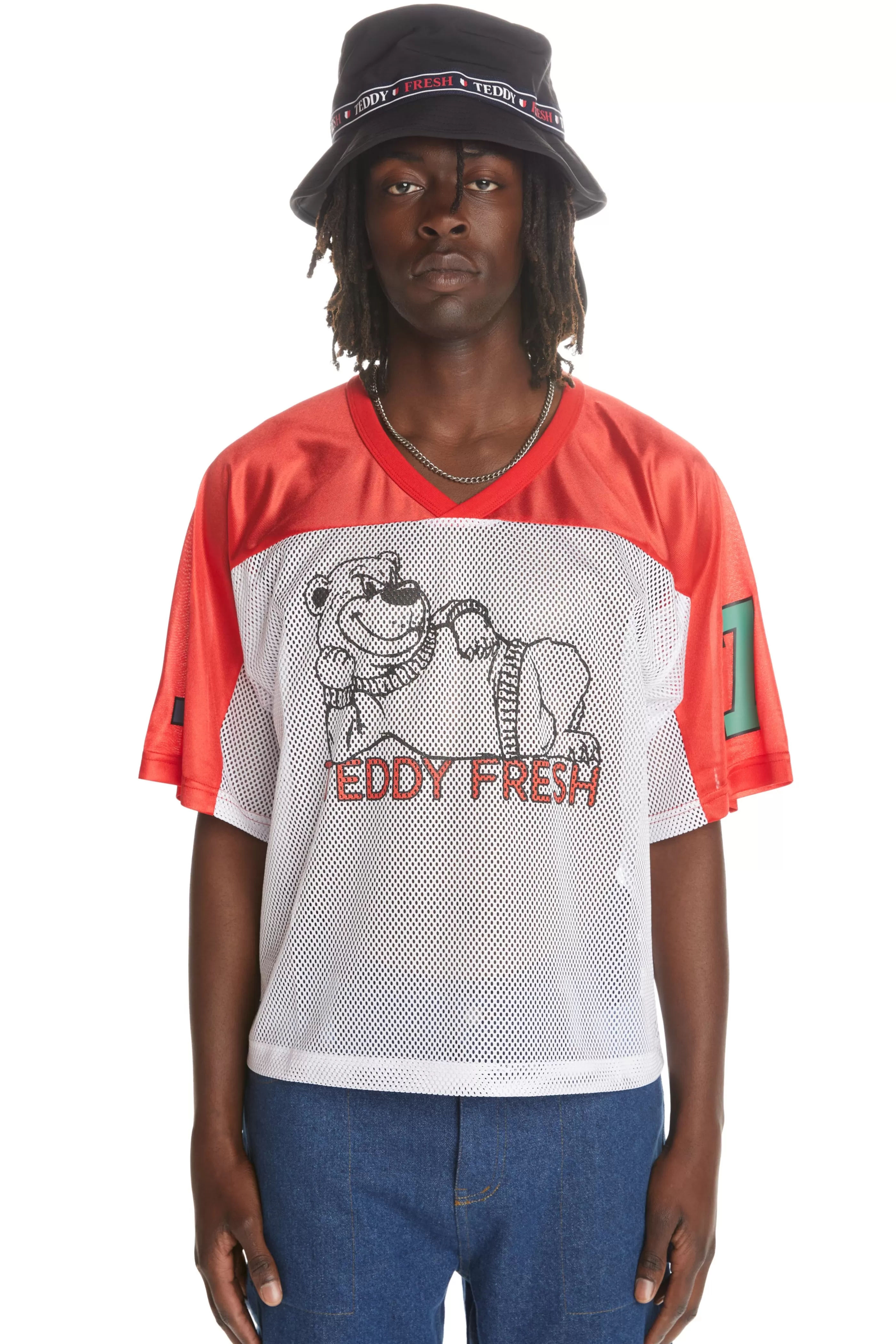 Teddy Fresh Boxy Bear Hockey Jersey White Multi Best