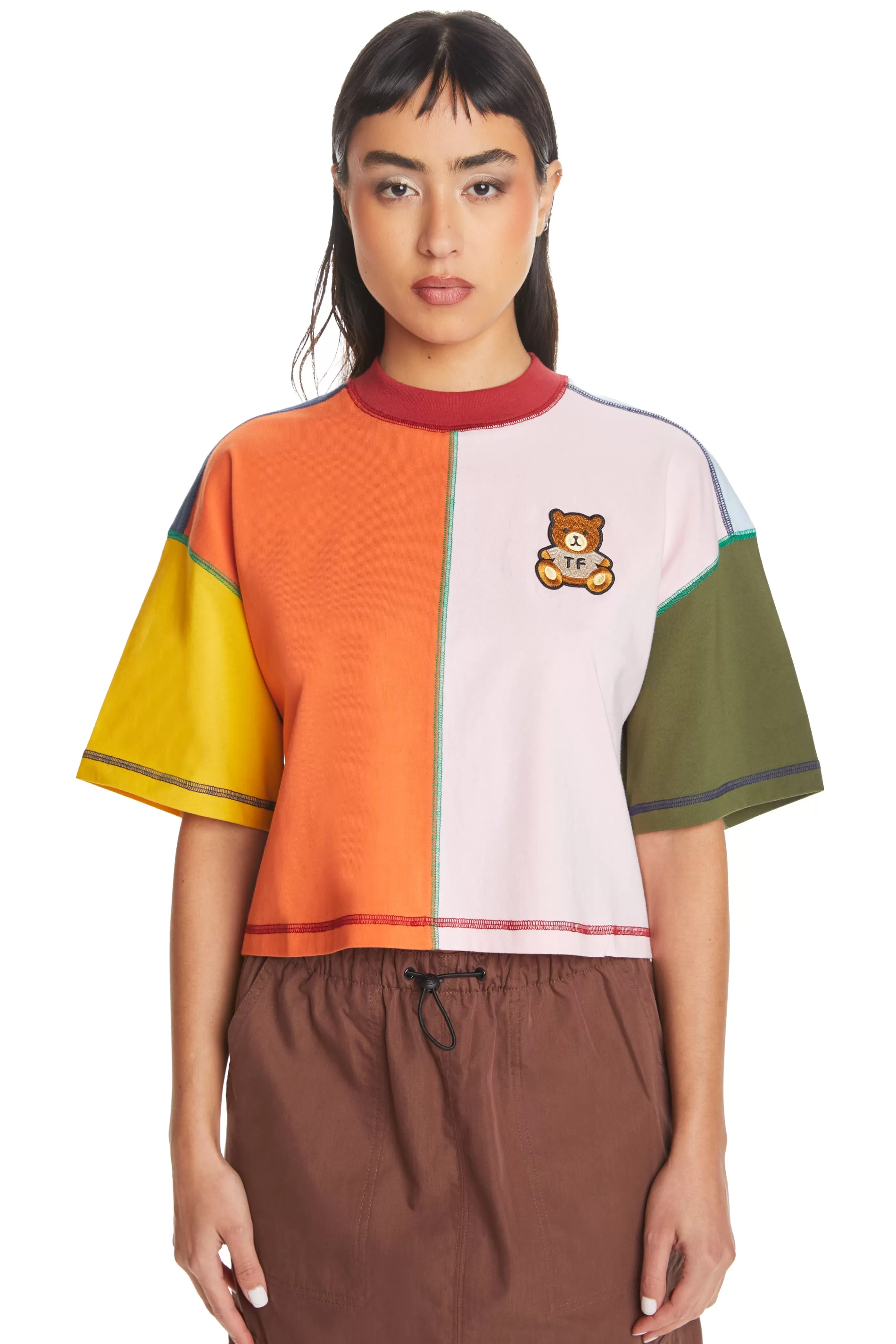 Teddy Fresh Boxy Color Block Tee Cheap