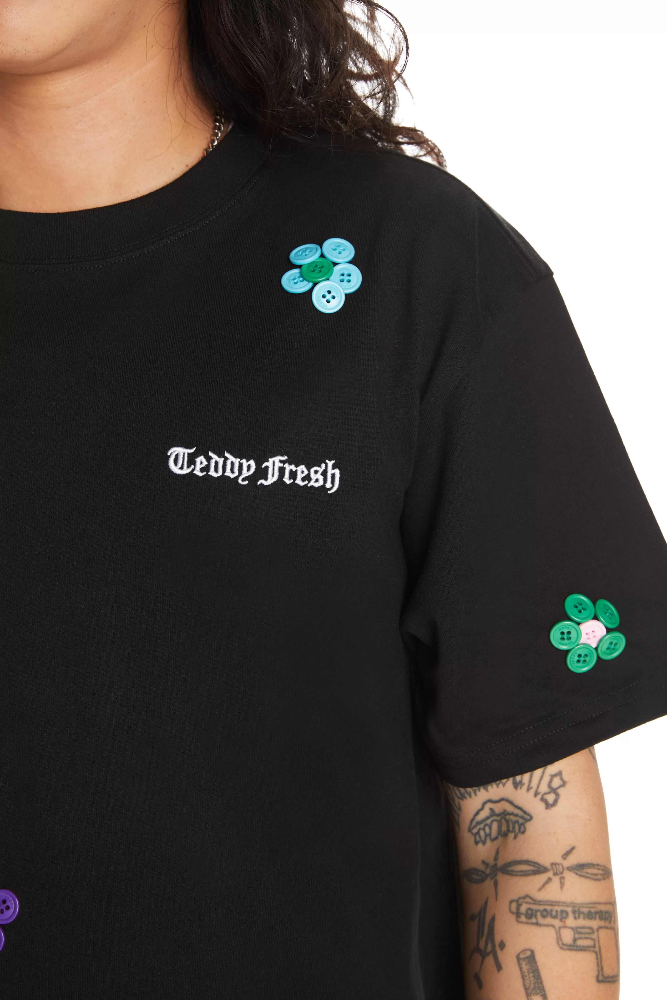 Teddy Fresh Button Flowers Tee Outlet