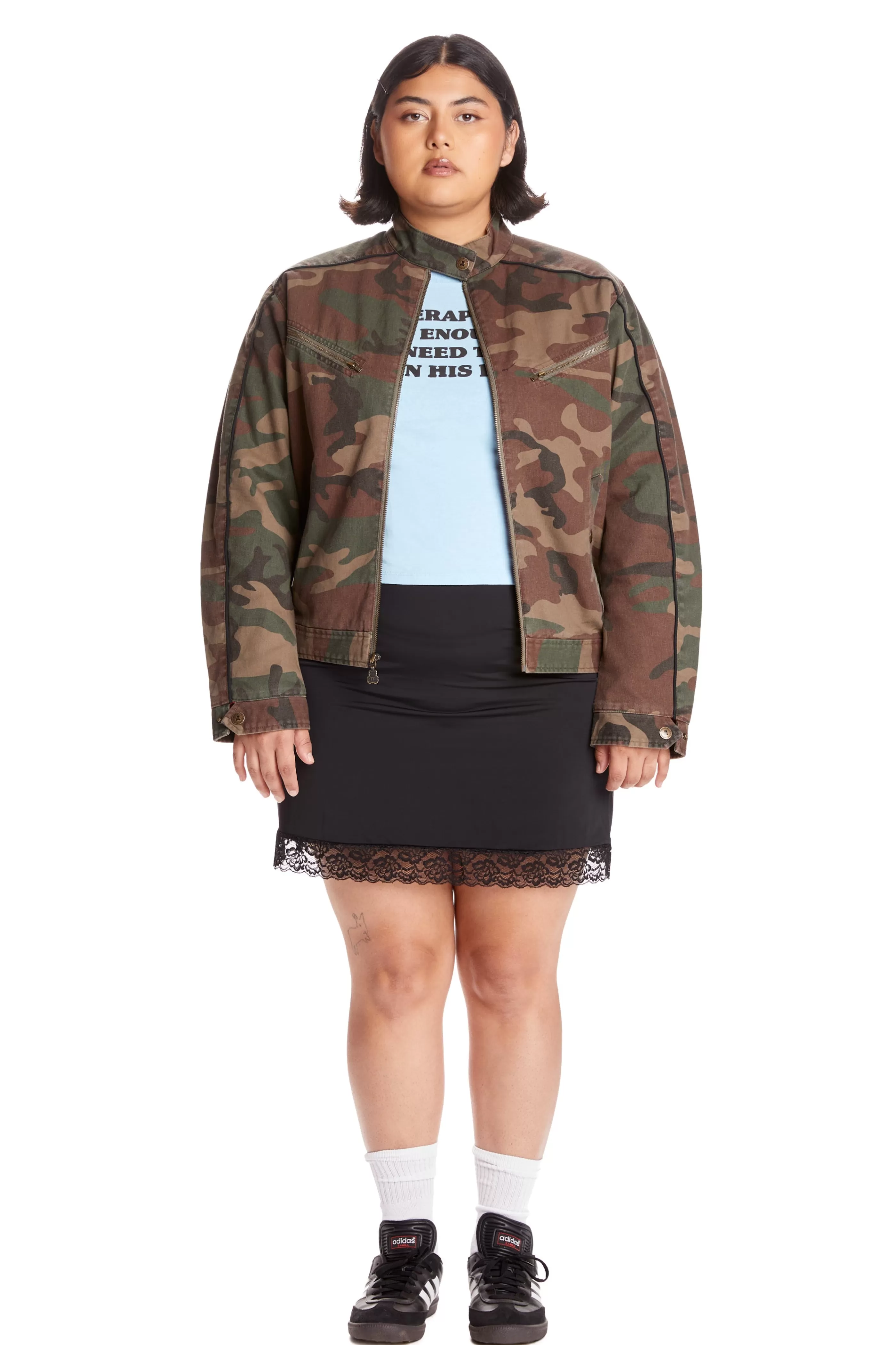 Teddy Fresh Camo Moto Jacket Green Online