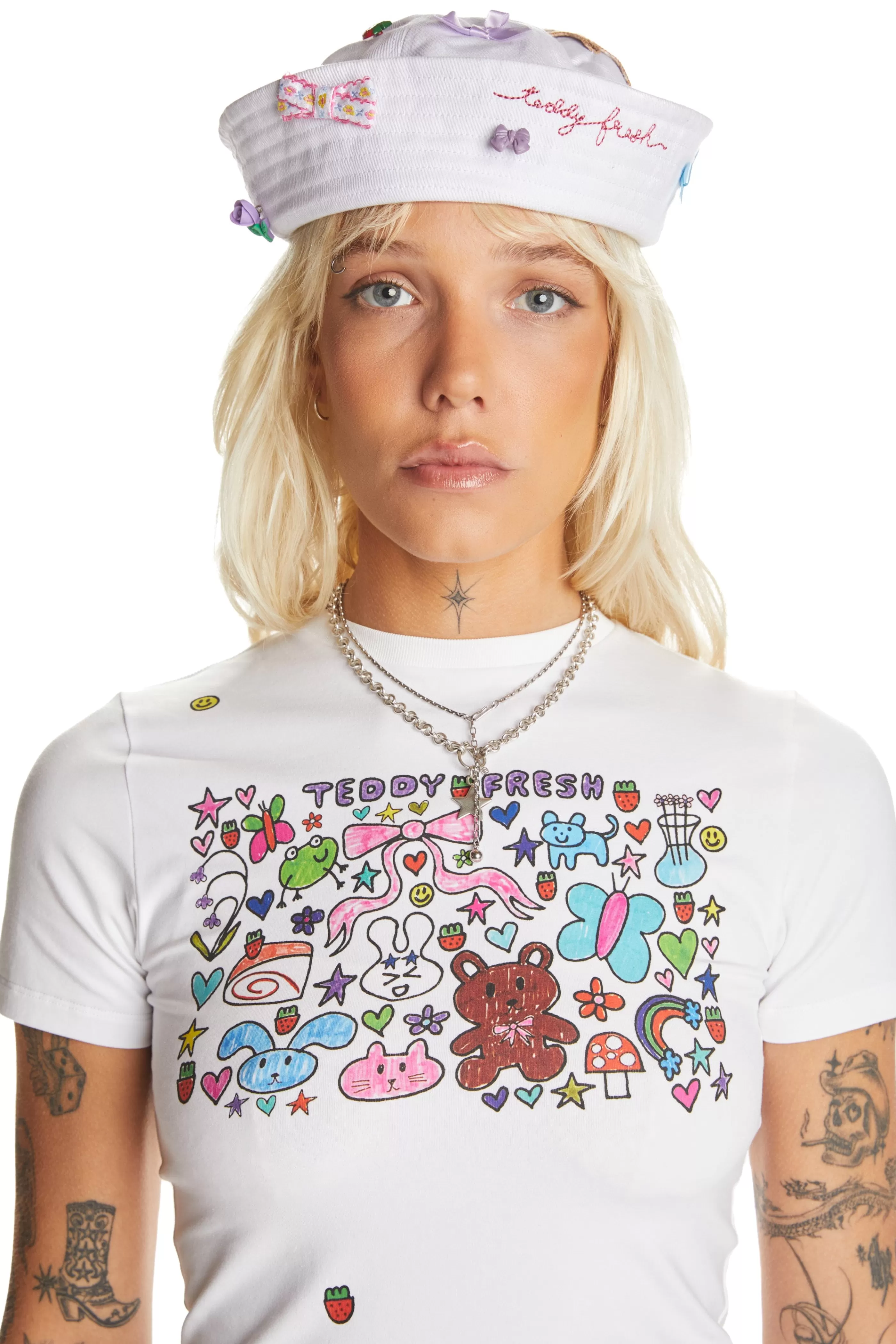 Teddy Fresh Charms Sailor Hat White Flash Sale