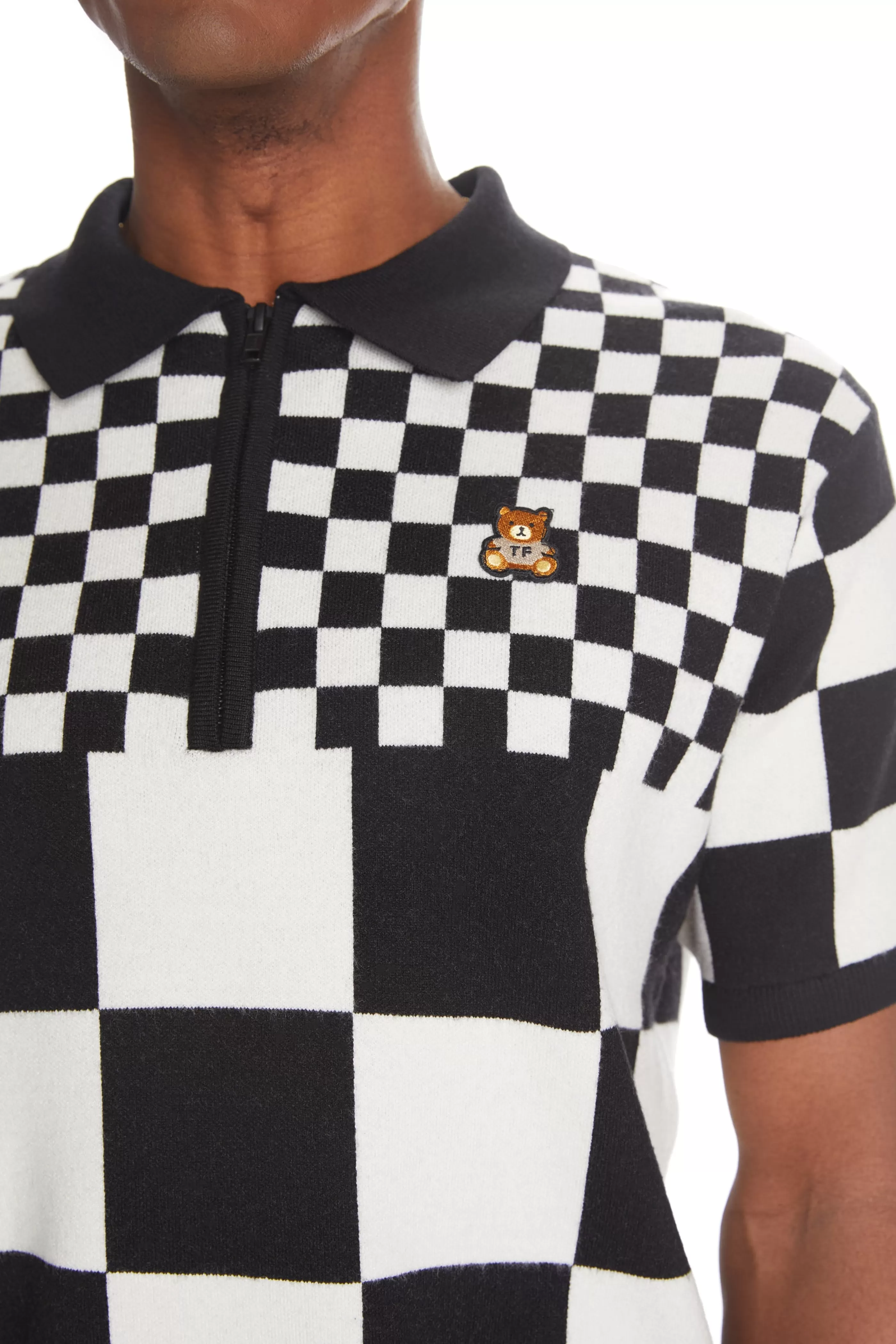 Teddy Fresh Check Clash Sweater Black Online