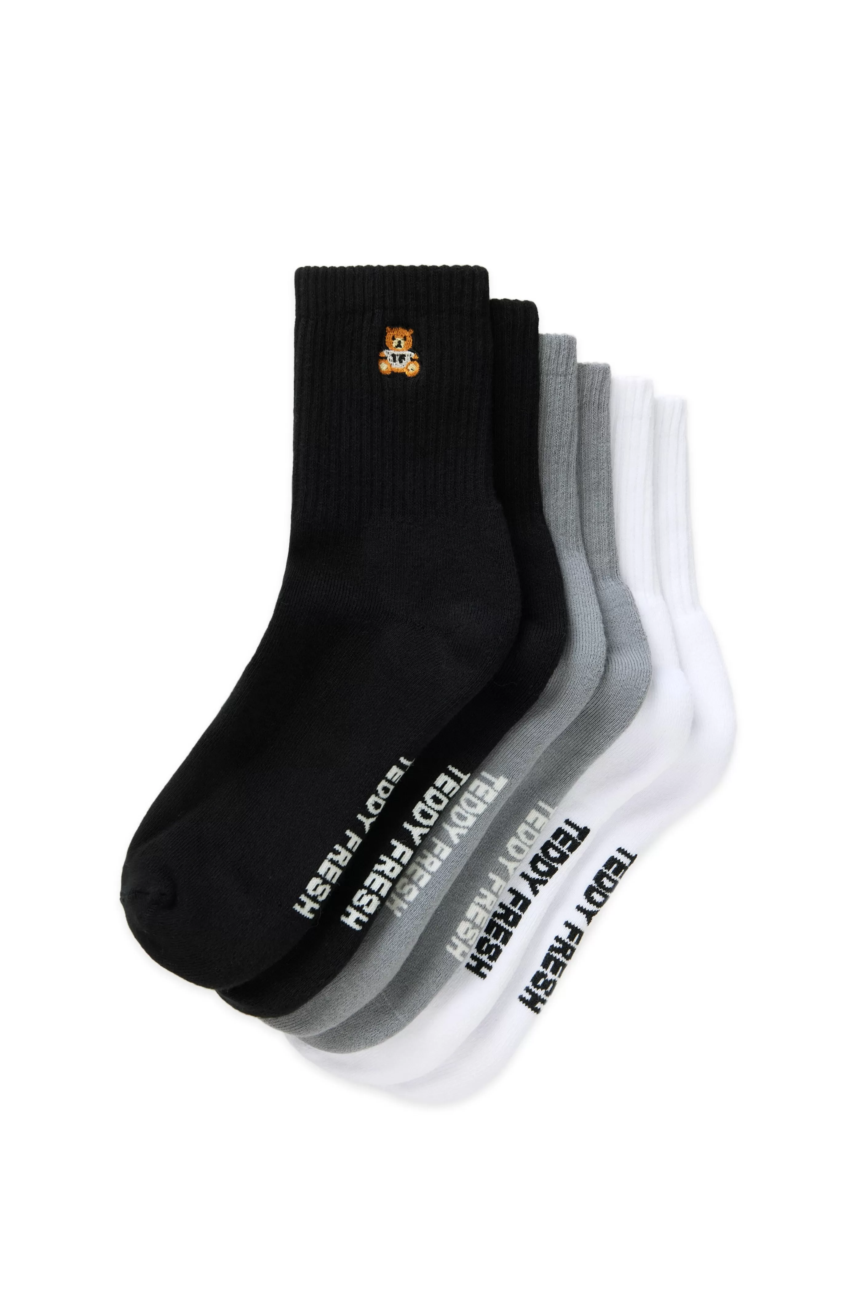 Teddy Fresh Classic Quarter Socks 3-Pack Multi Best Sale