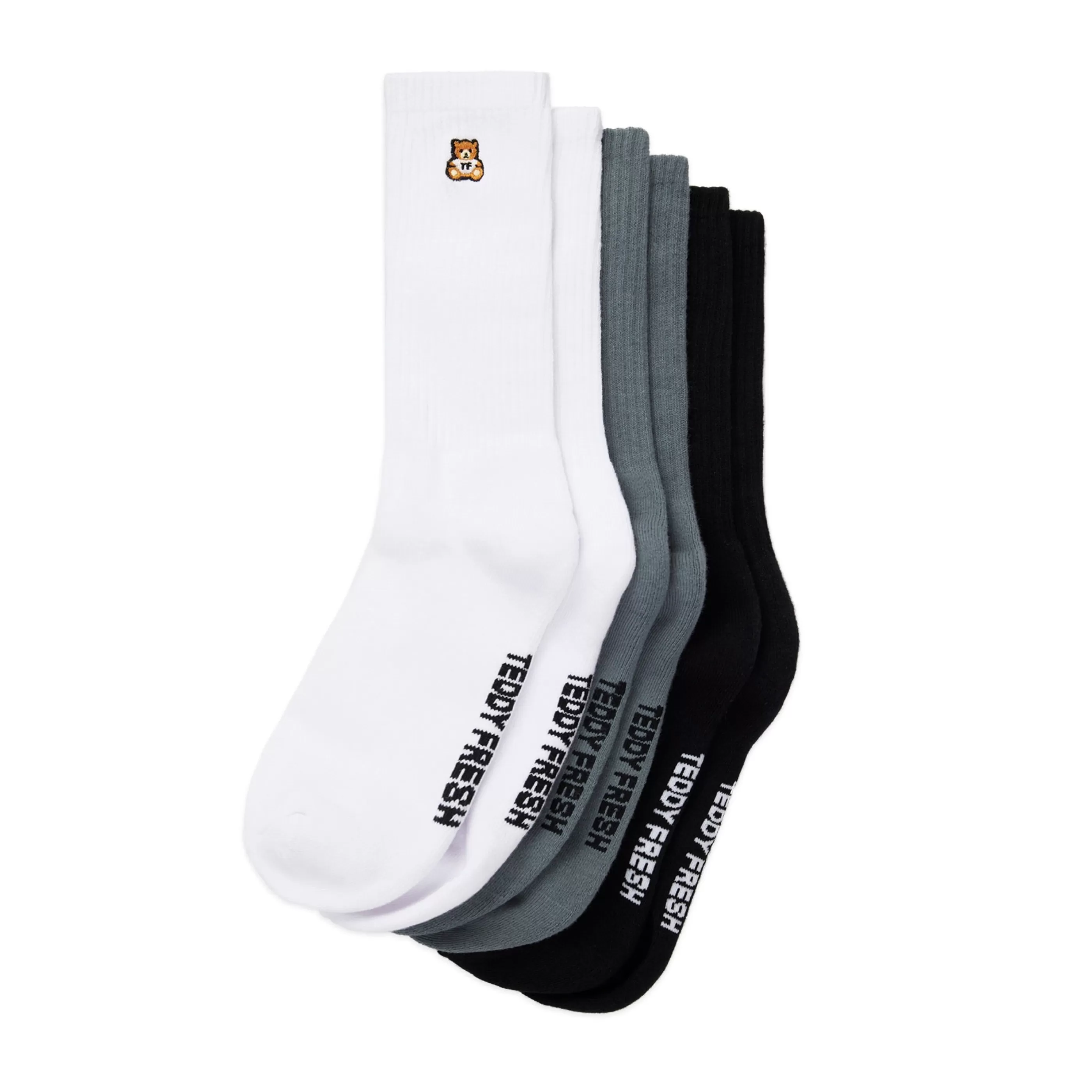 Teddy Fresh Classic Tube Socks 3-Pack New