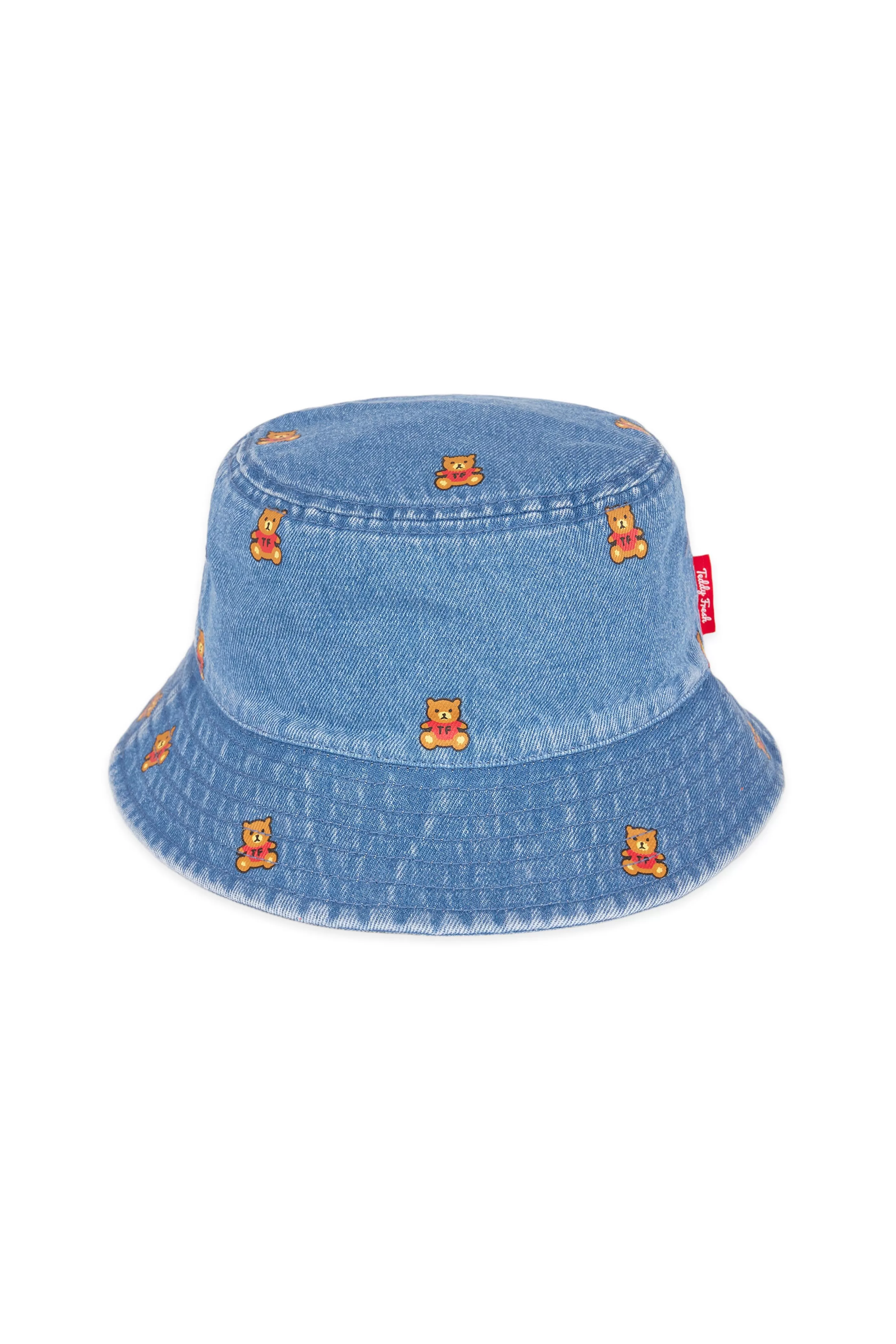 Teddy Fresh Denim Bear Bucket Hat Washed Denim Cheap