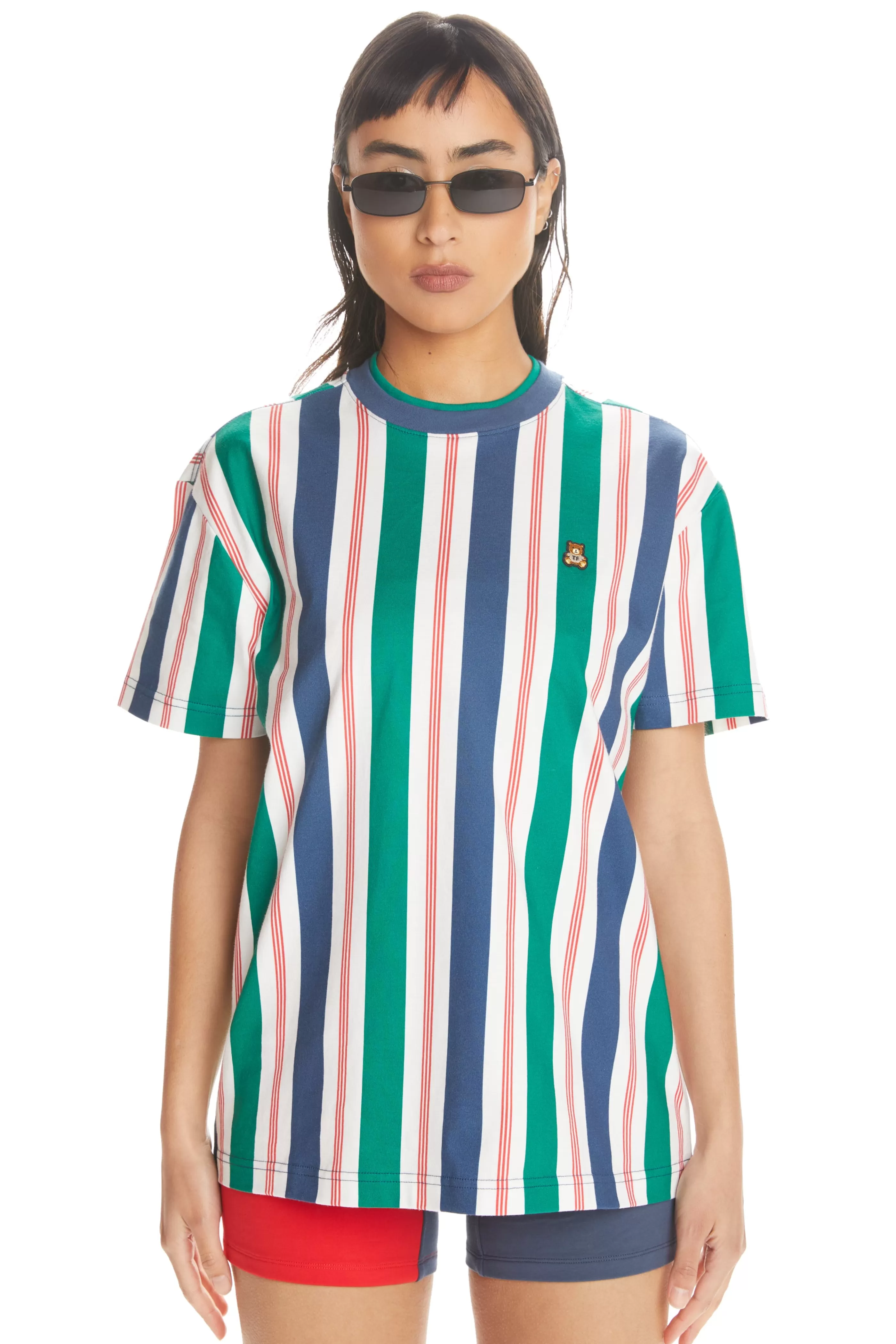 Teddy Fresh Double Collar Stripe Tee Flash Sale