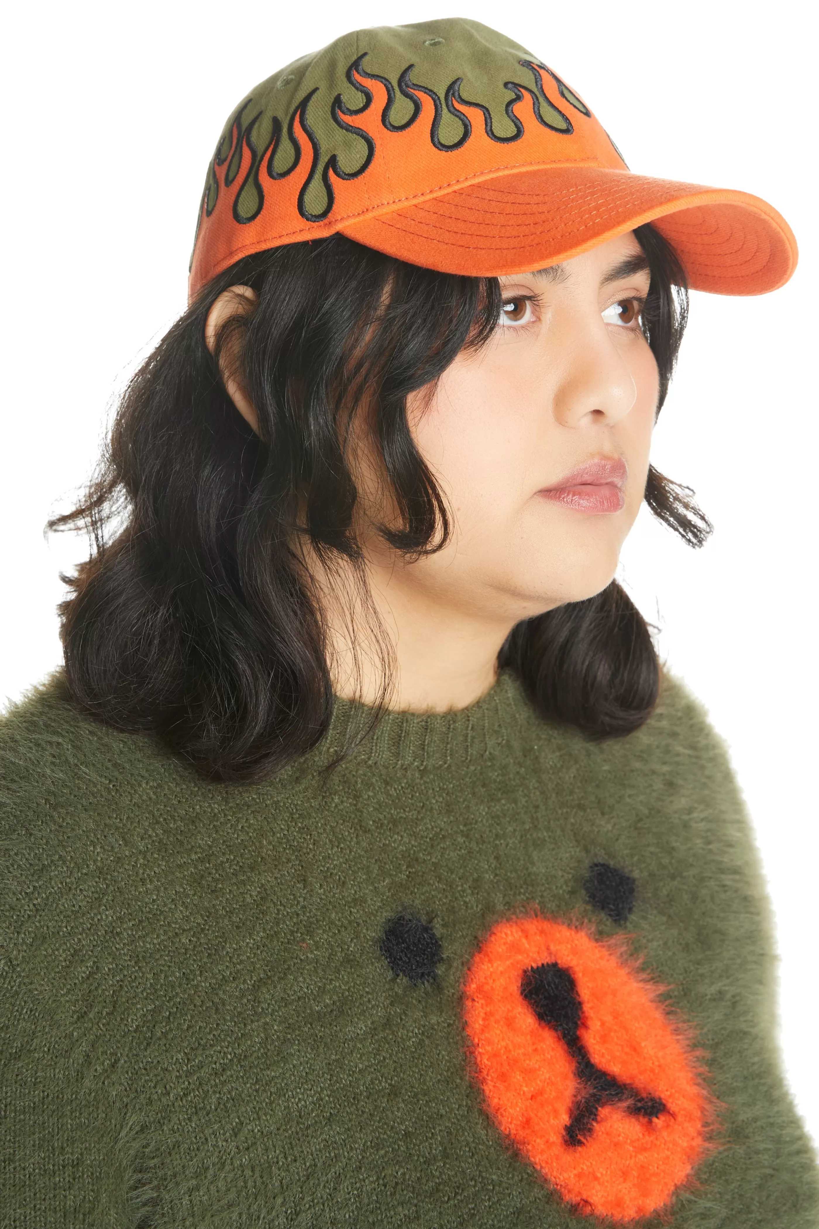 Teddy Fresh Flames Dad Hat Orange Fashion