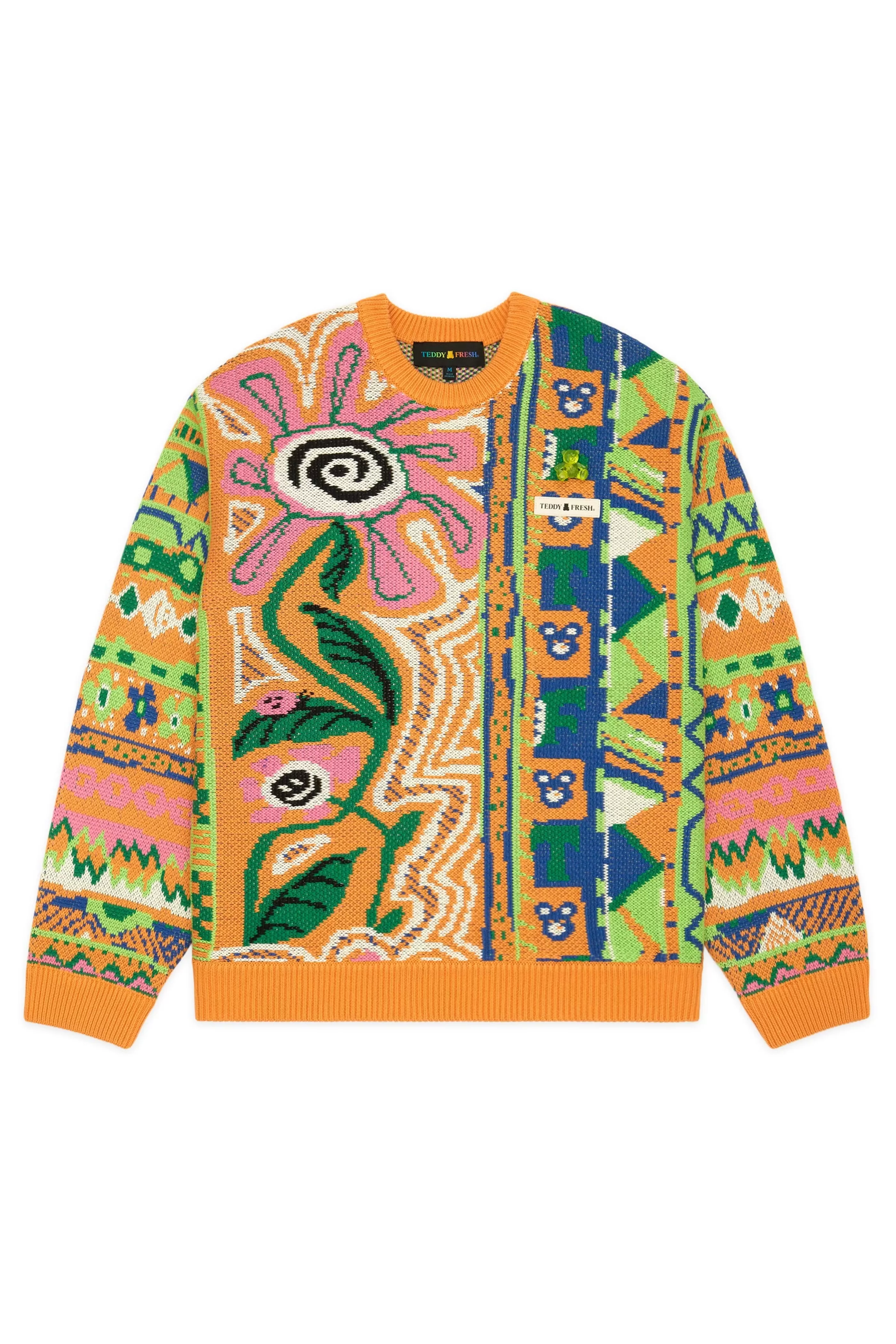 Teddy Fresh Grandpa's Crazy Drip Sweater Orange Hot