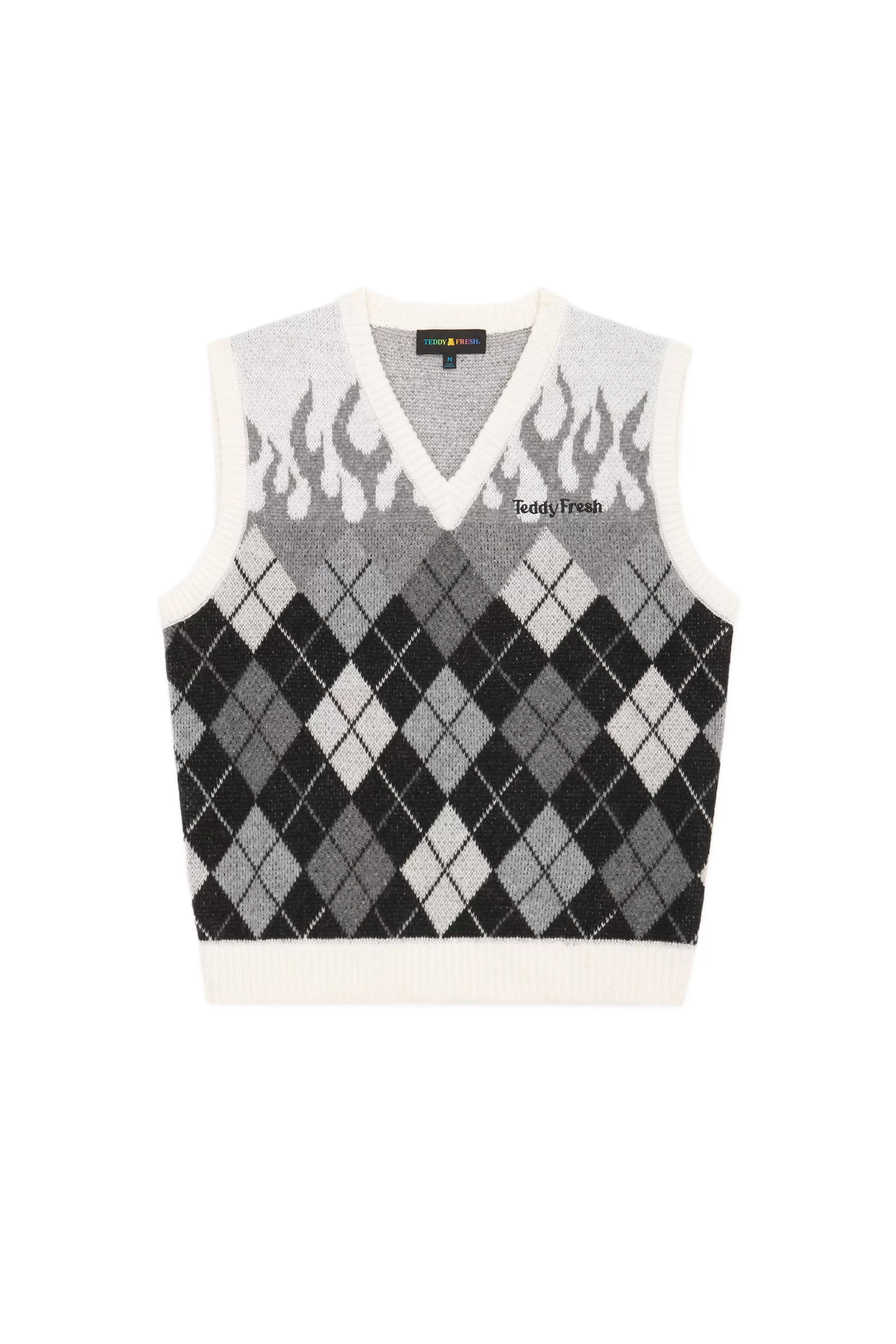 Teddy Fresh scale Flames Sweater Vest Grey Outlet