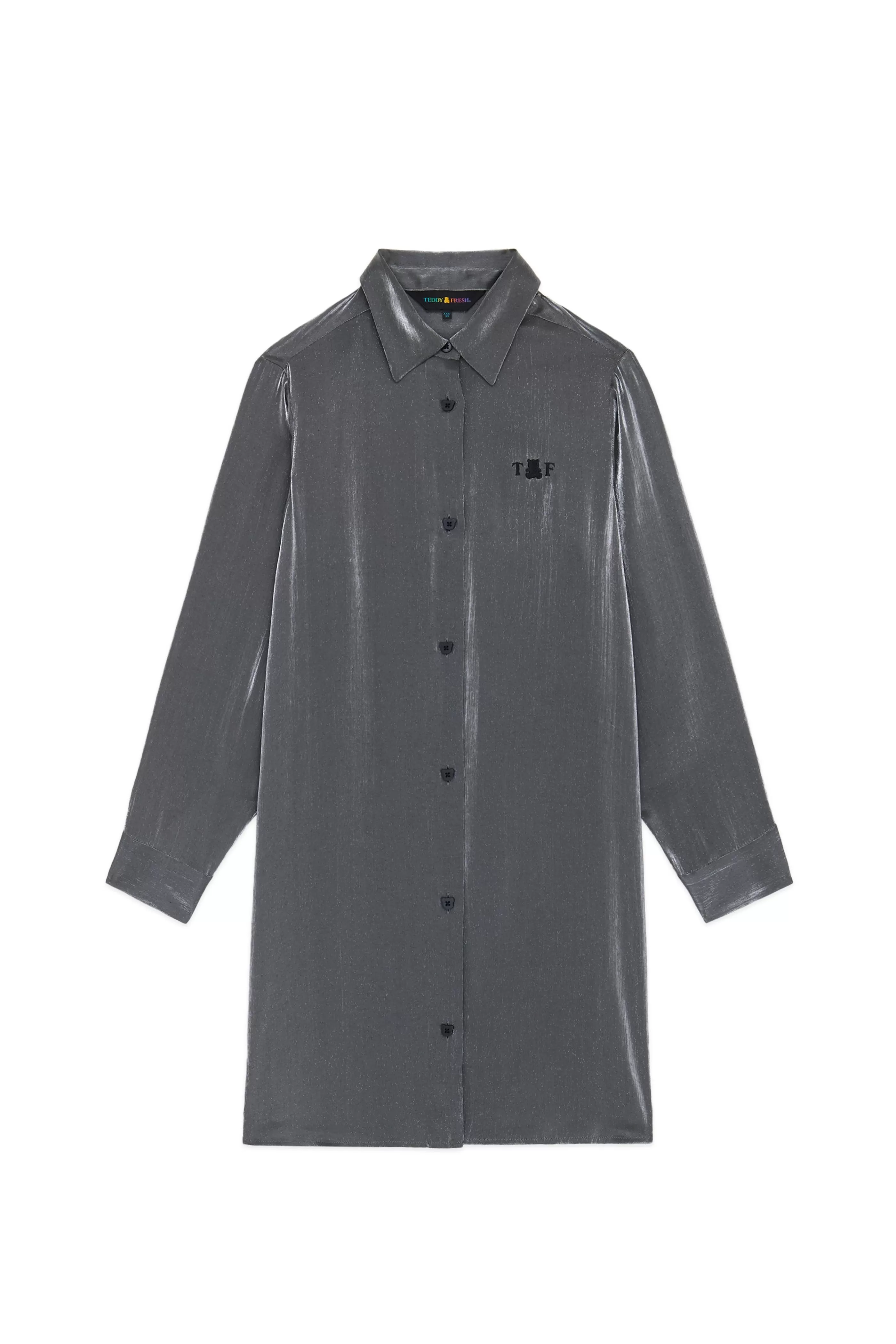 Teddy Fresh Iridescent Shirt Dress Black Best