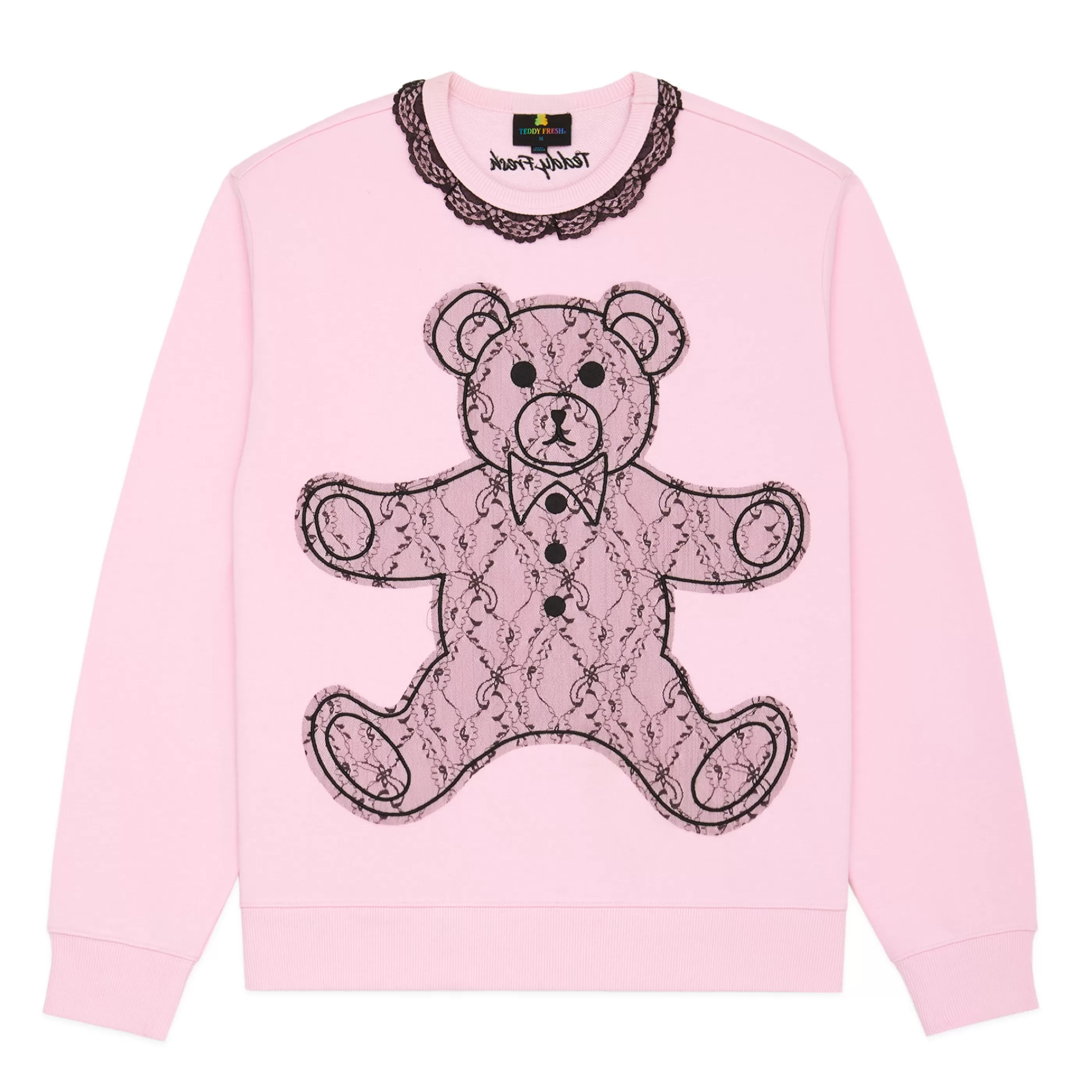 Teddy Fresh Lace Applique Bear Sweatshirt Cheap