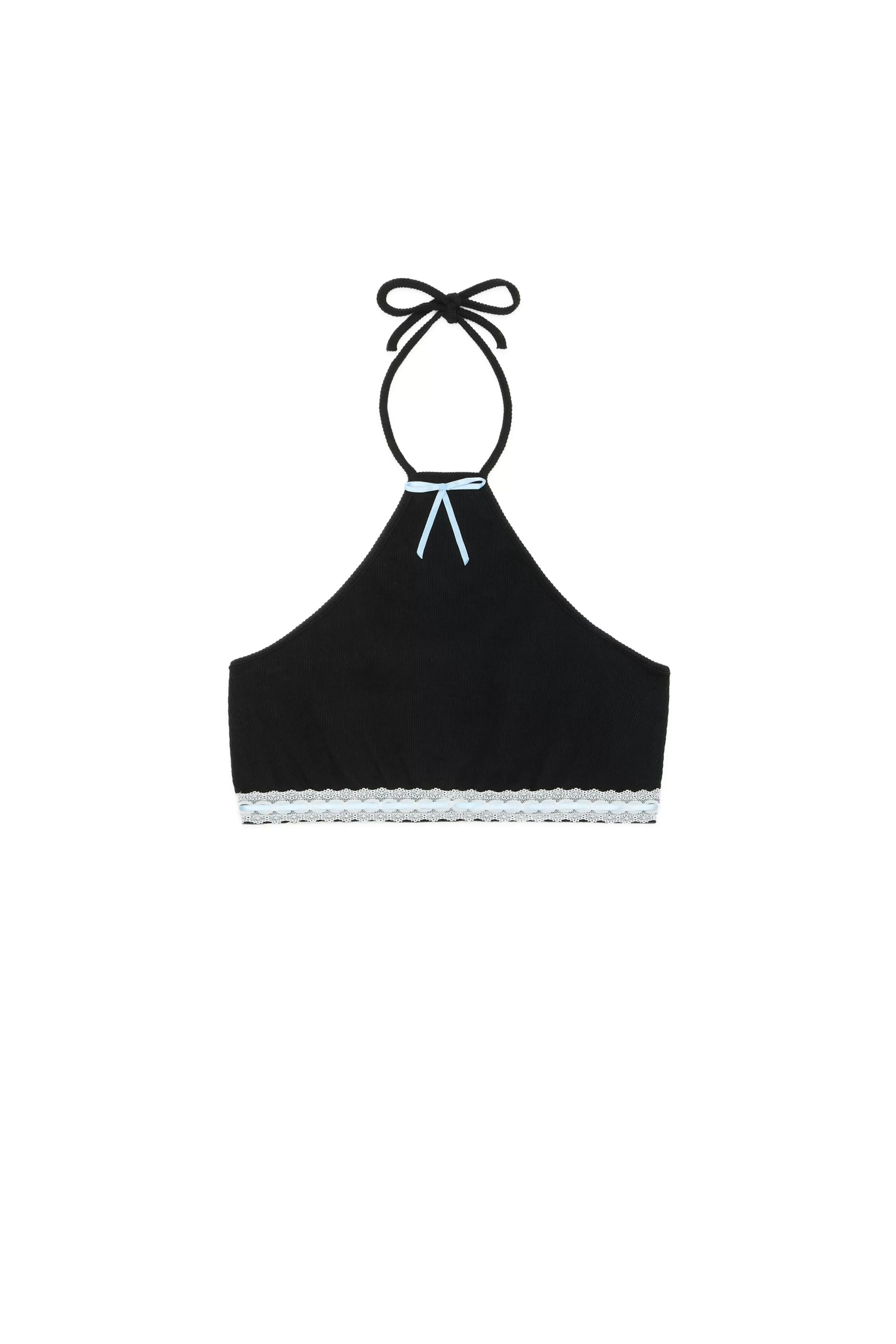 Teddy Fresh Little Bow Crop Top Black Sale