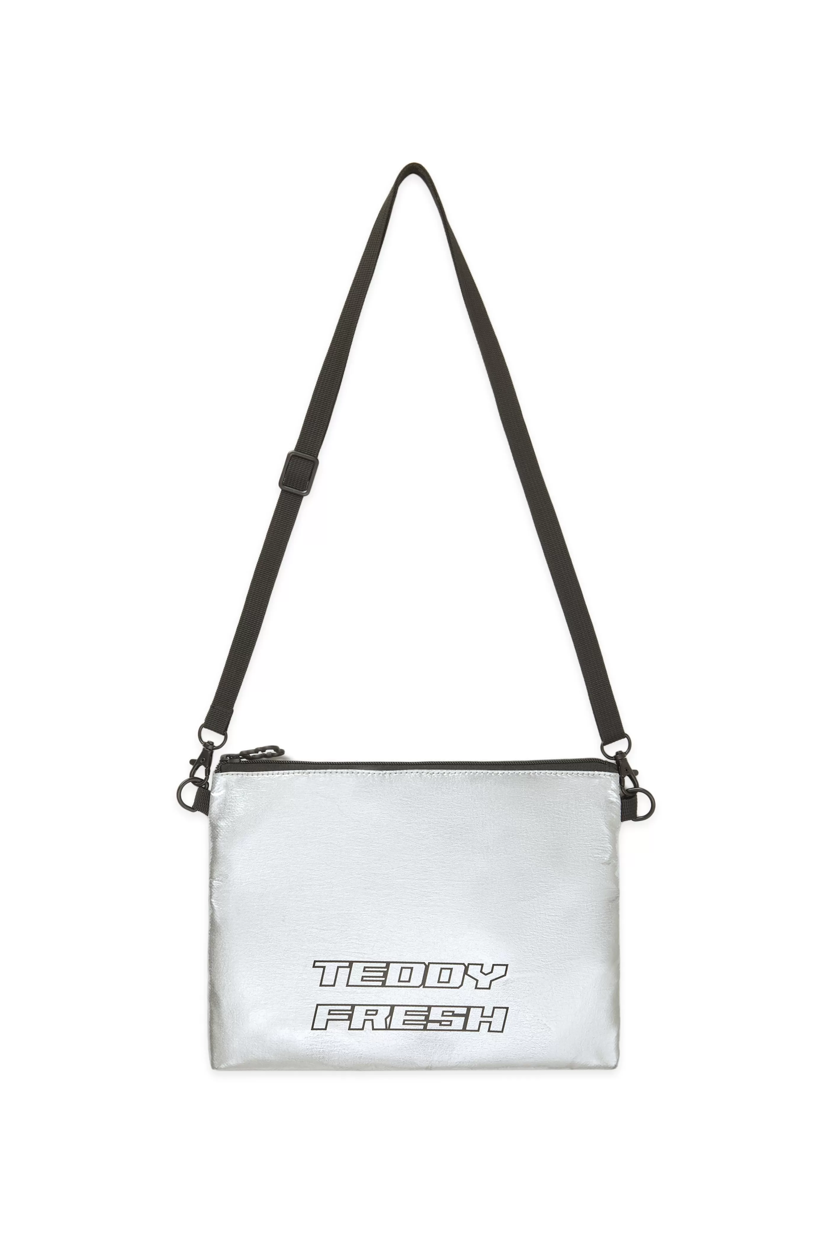 Teddy Fresh Metallic Side Bag Silver Cheap