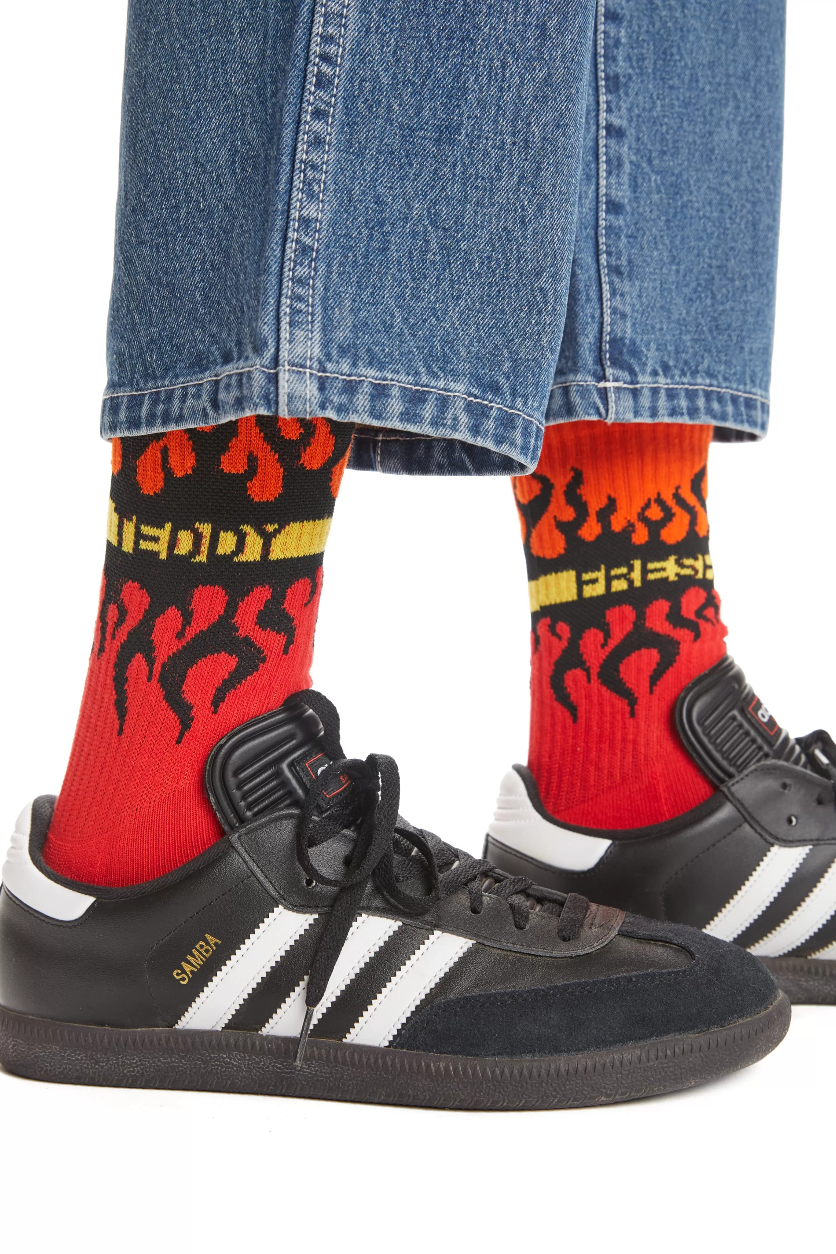 Teddy Fresh Mirrored Flame Socks - 3 Pack Multi Clearance