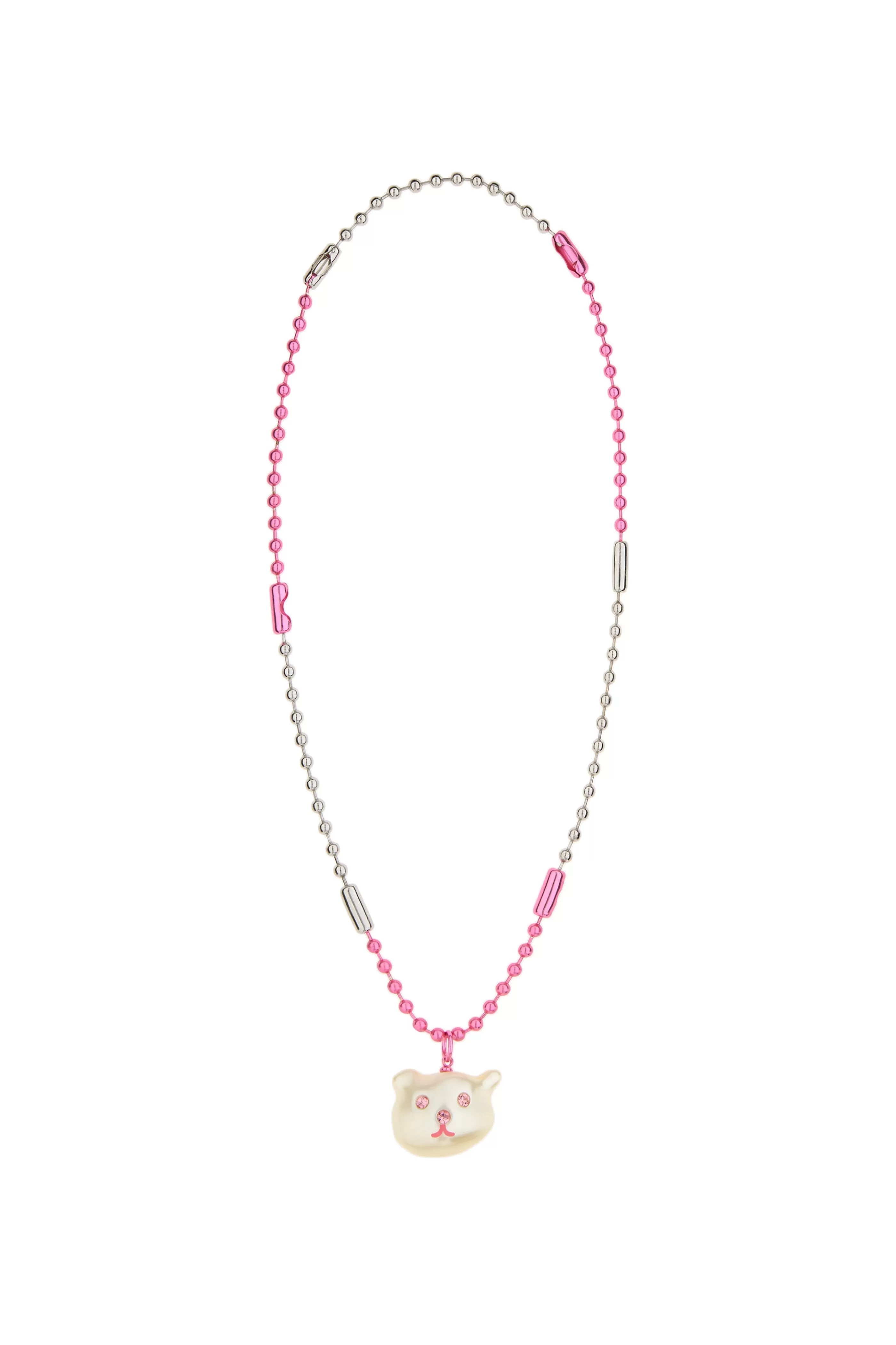 Teddy Fresh Necklace With Bear Shaped Pearl Silver Best