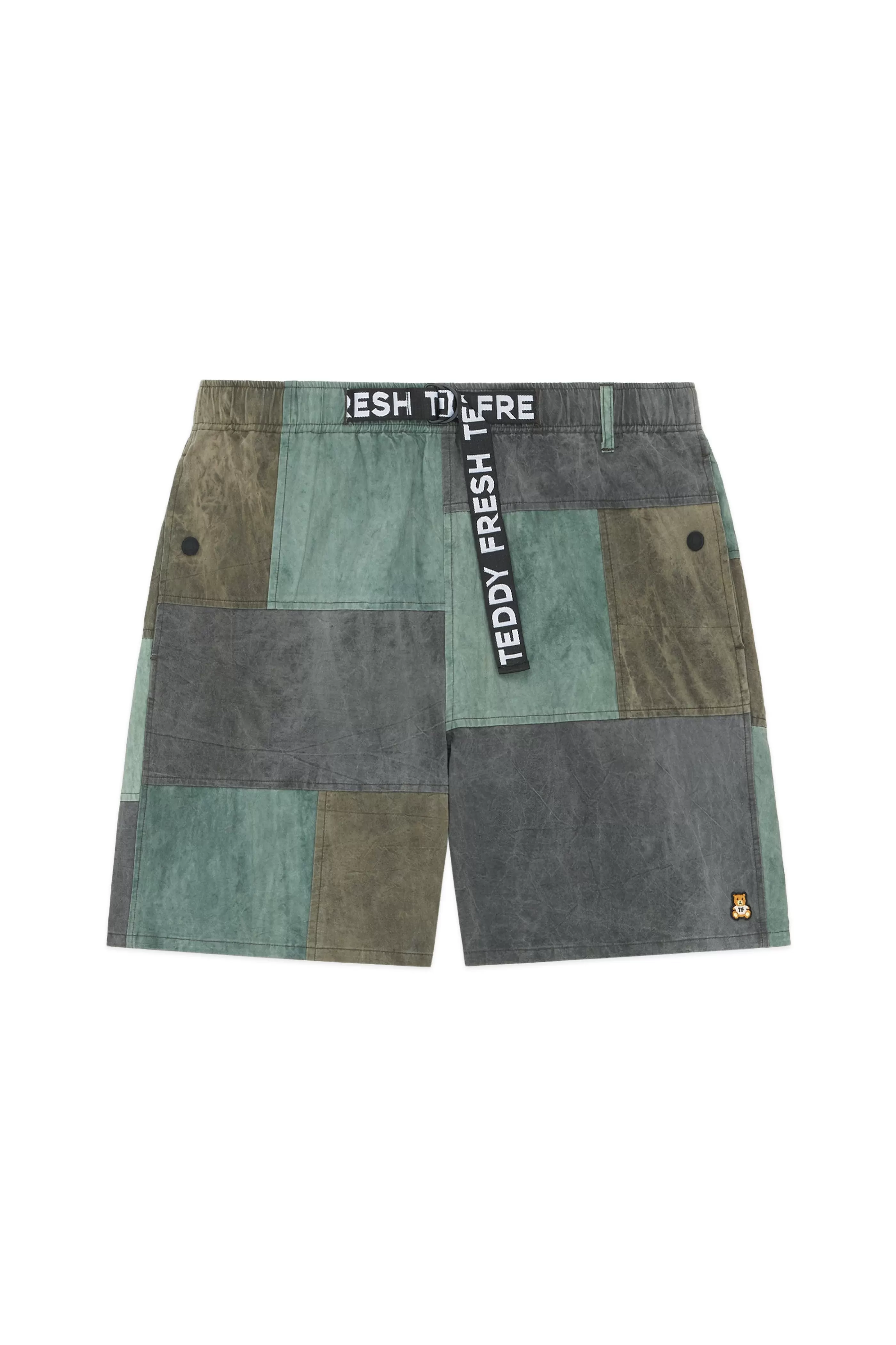 Teddy Fresh Pieced Together Shorts Multi Sale