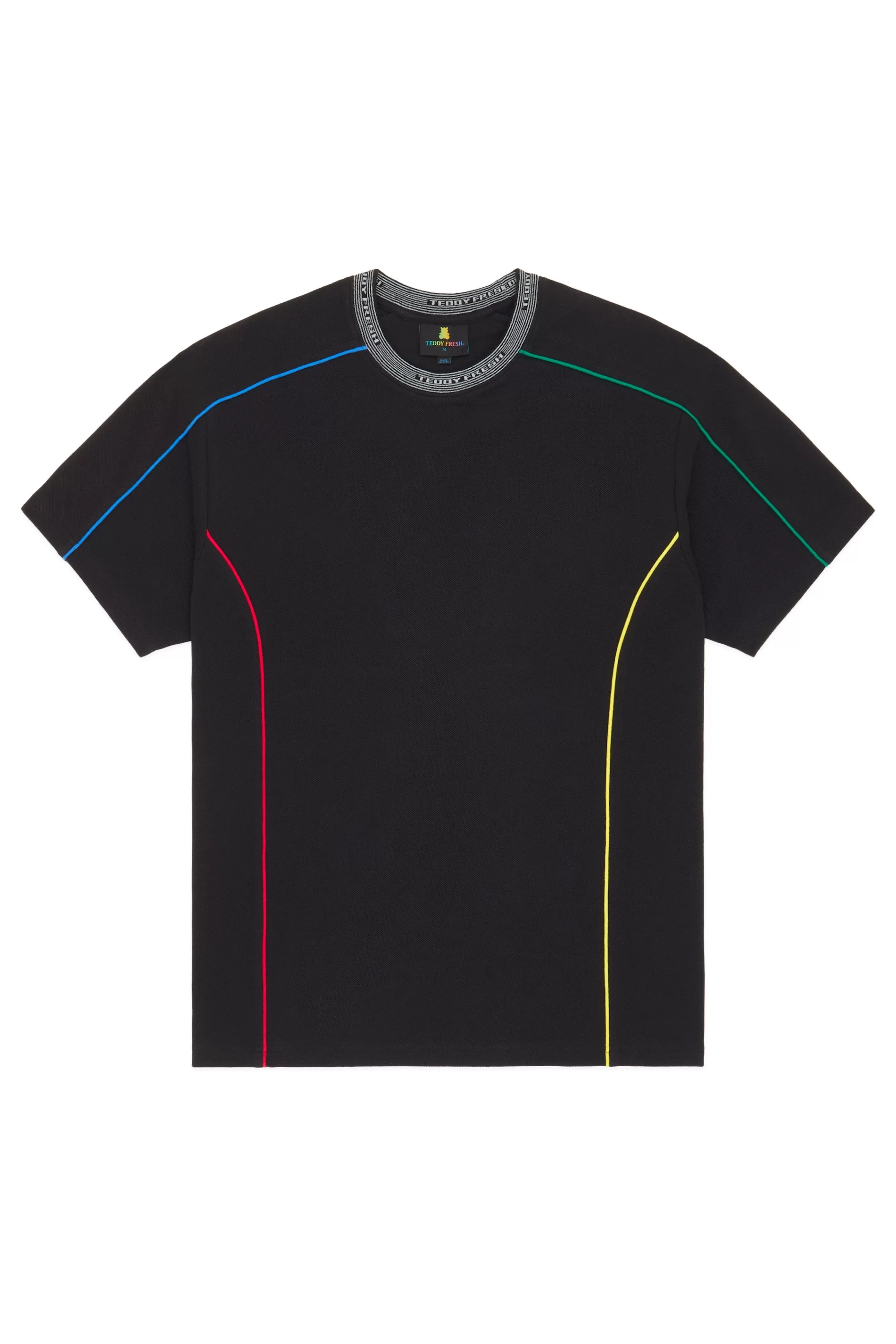 Teddy Fresh Pique Piping Tee Black Best