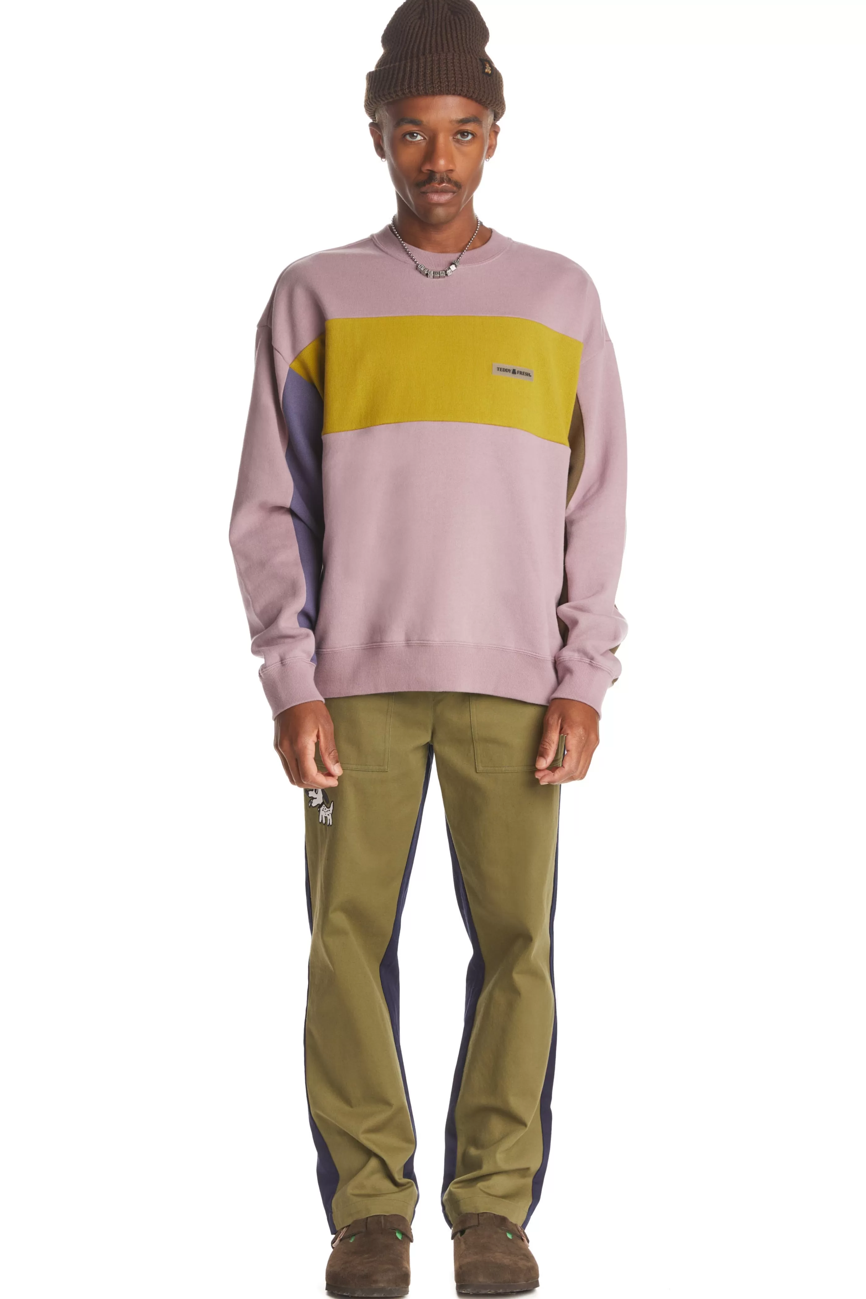 Teddy Fresh Rib Block Crewneck Online