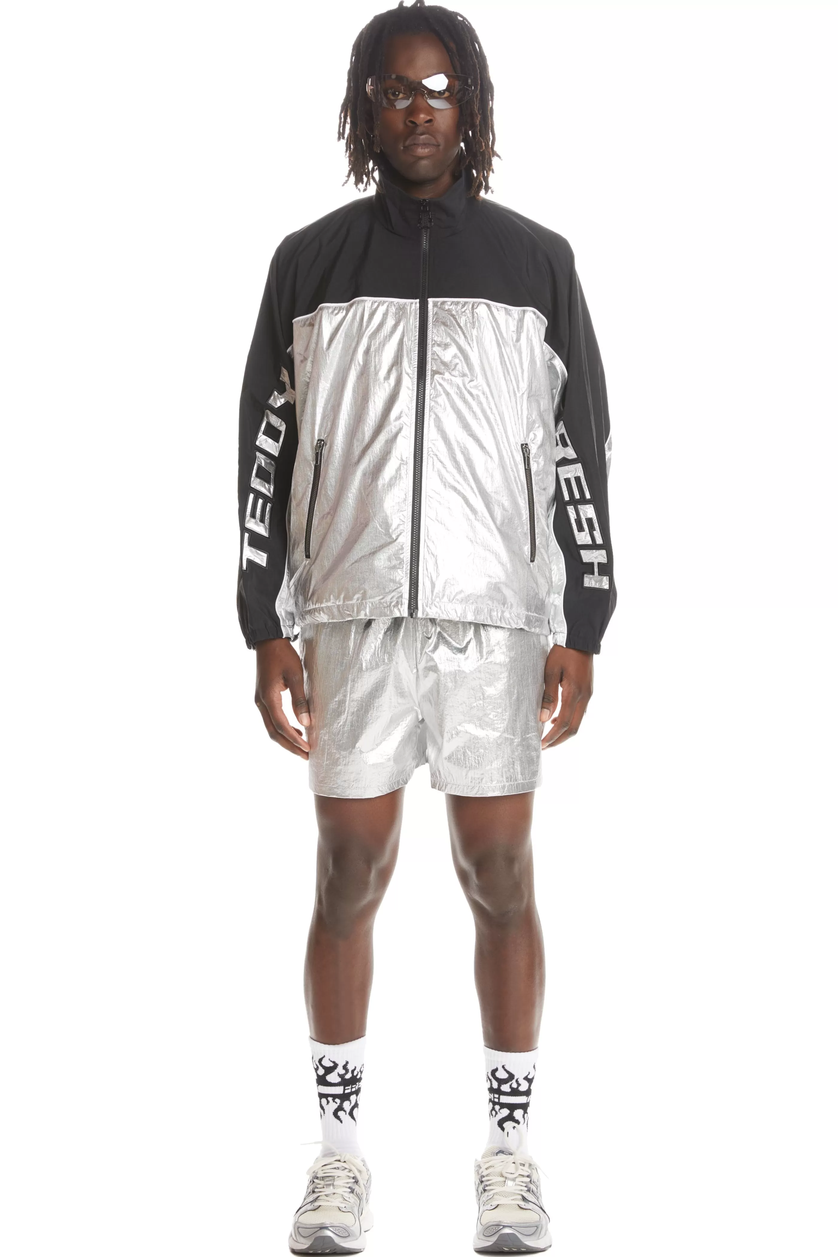 Teddy Fresh Panel Shorts Silver Sale