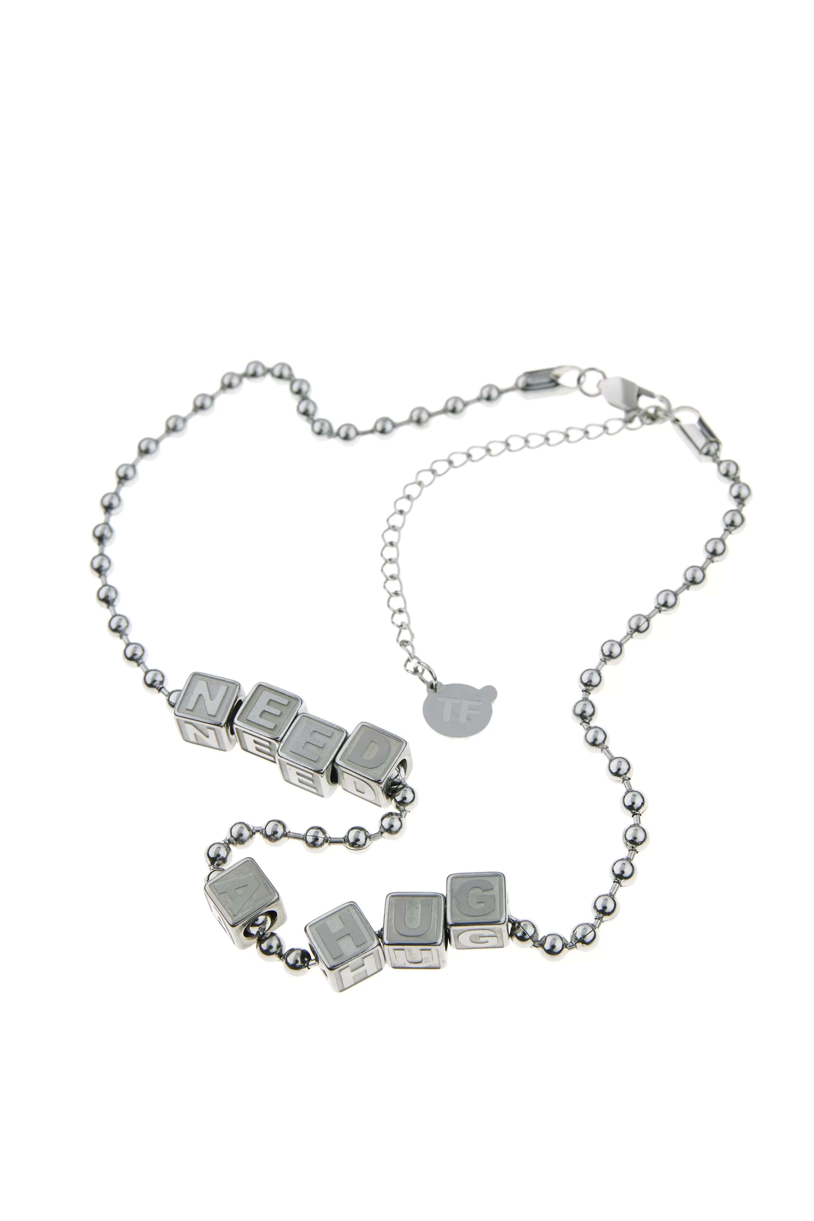 Teddy Fresh Spell It Out Necklace Silver Outlet