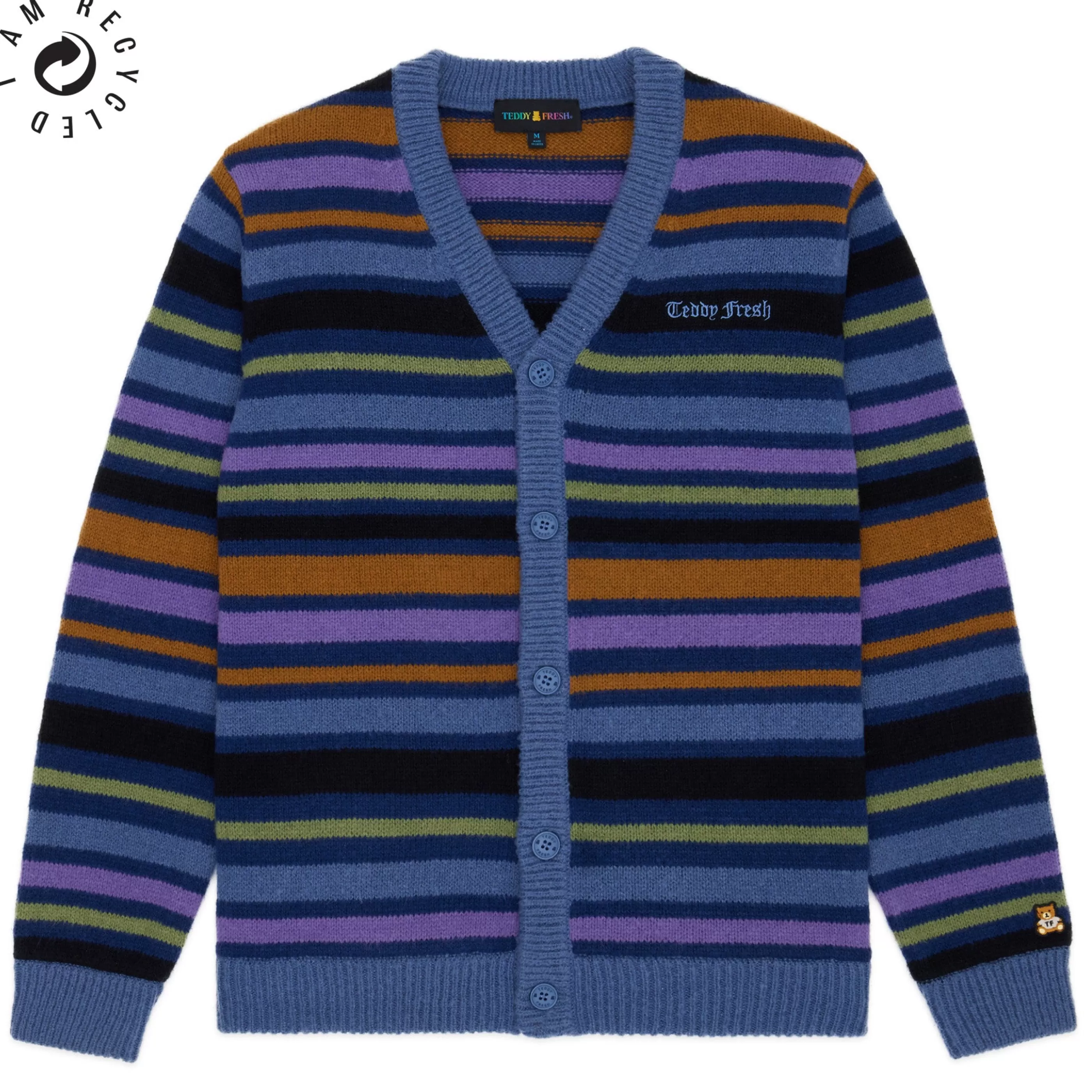 Teddy Fresh Stripe Cardigan Discount