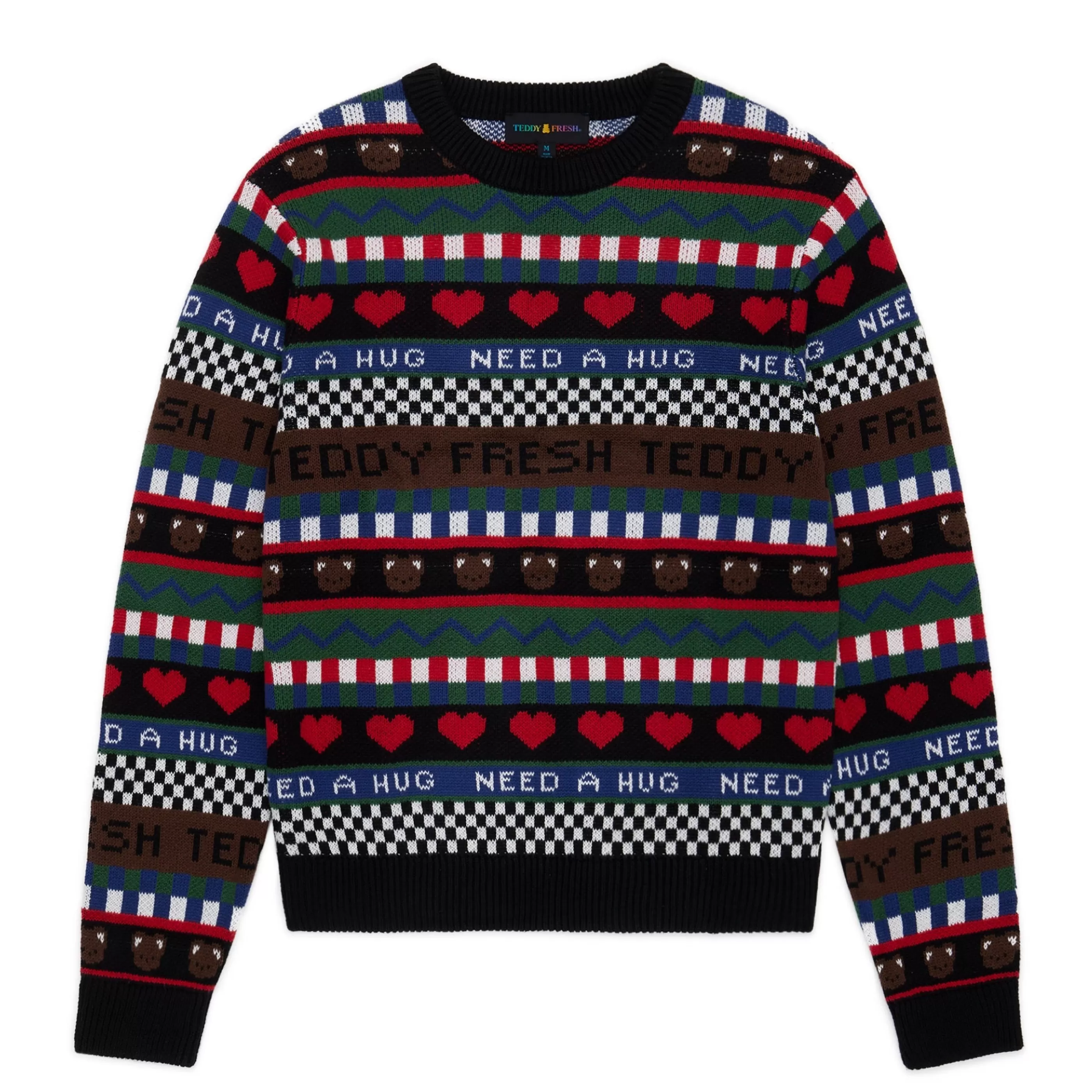 Teddy Fresh TF Pattern Stripe Sweater Fashion