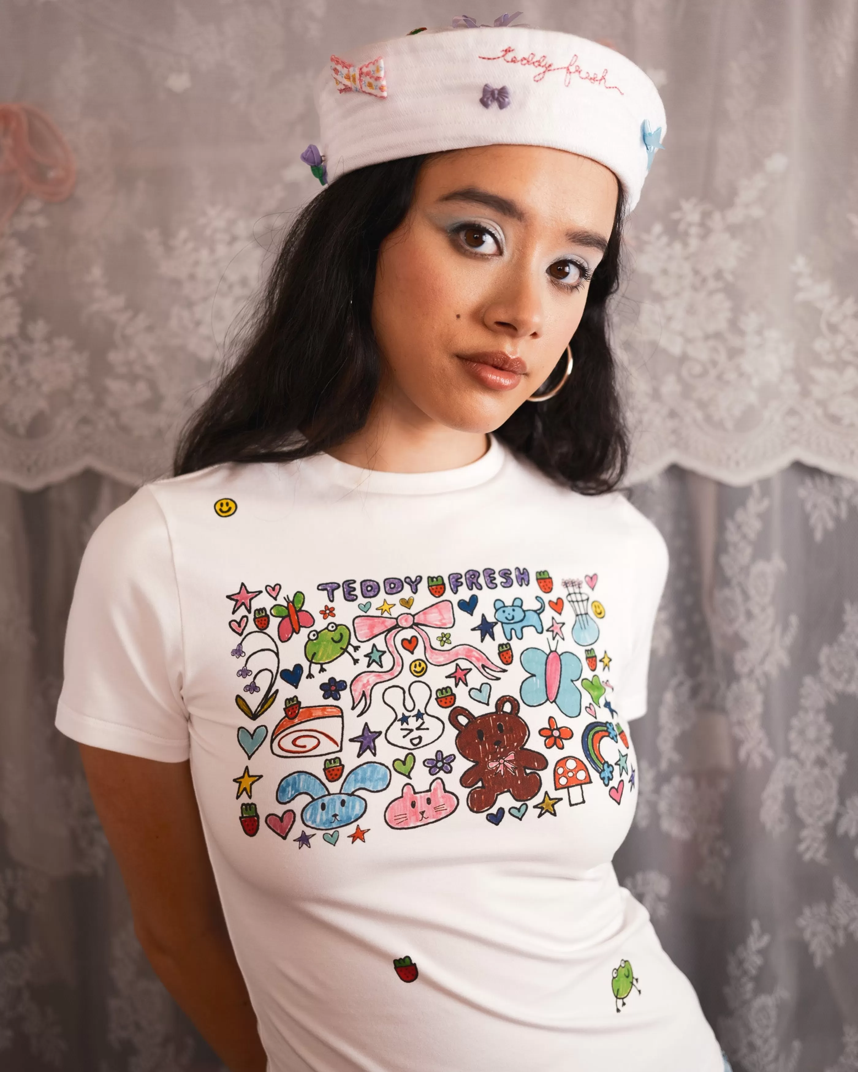 Teddy Fresh TF X Blo_oberry Fitted Tee White Cheap