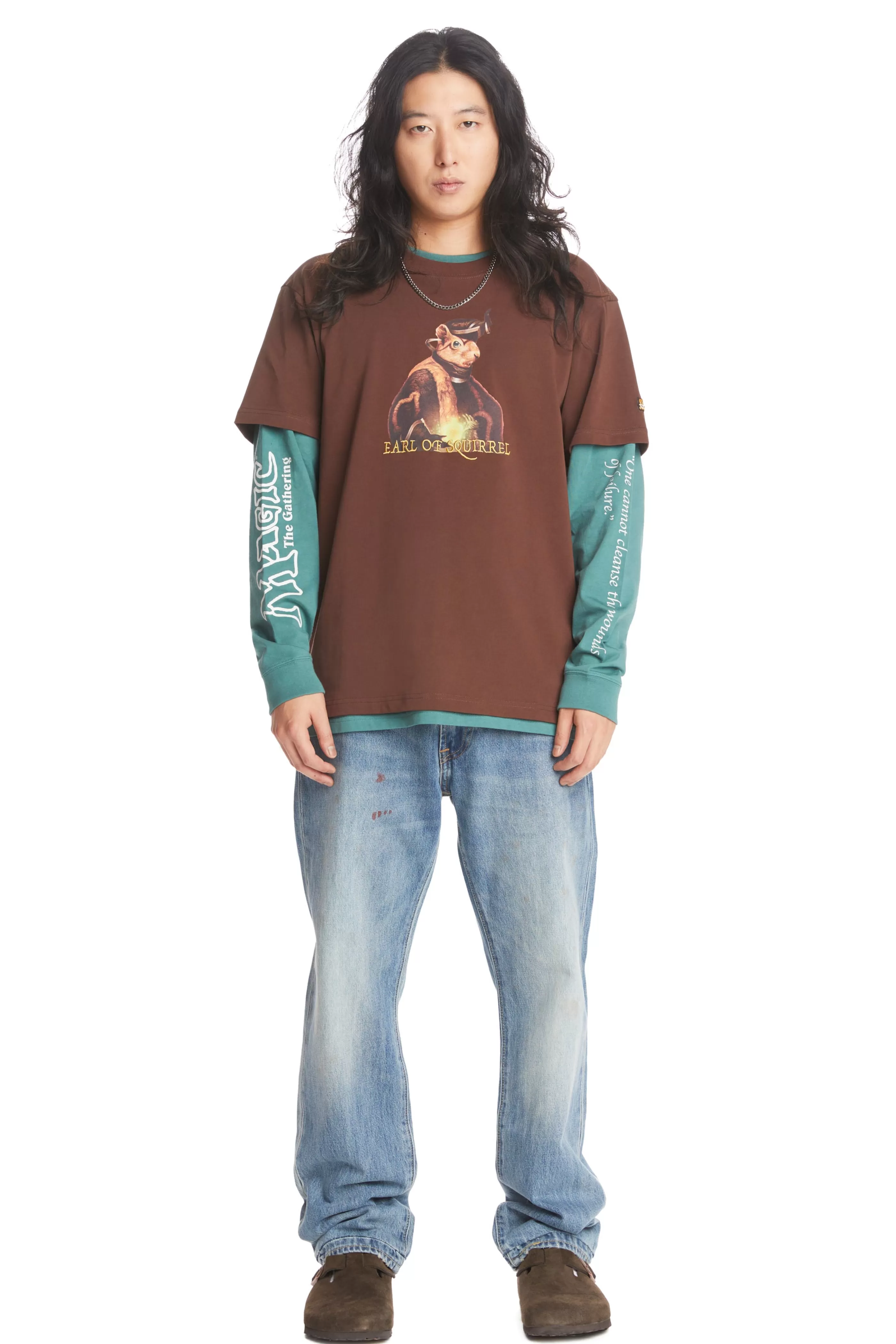 Teddy Fresh TF X Magic: The Gathering Earl Of Squirrel Tee Brown New