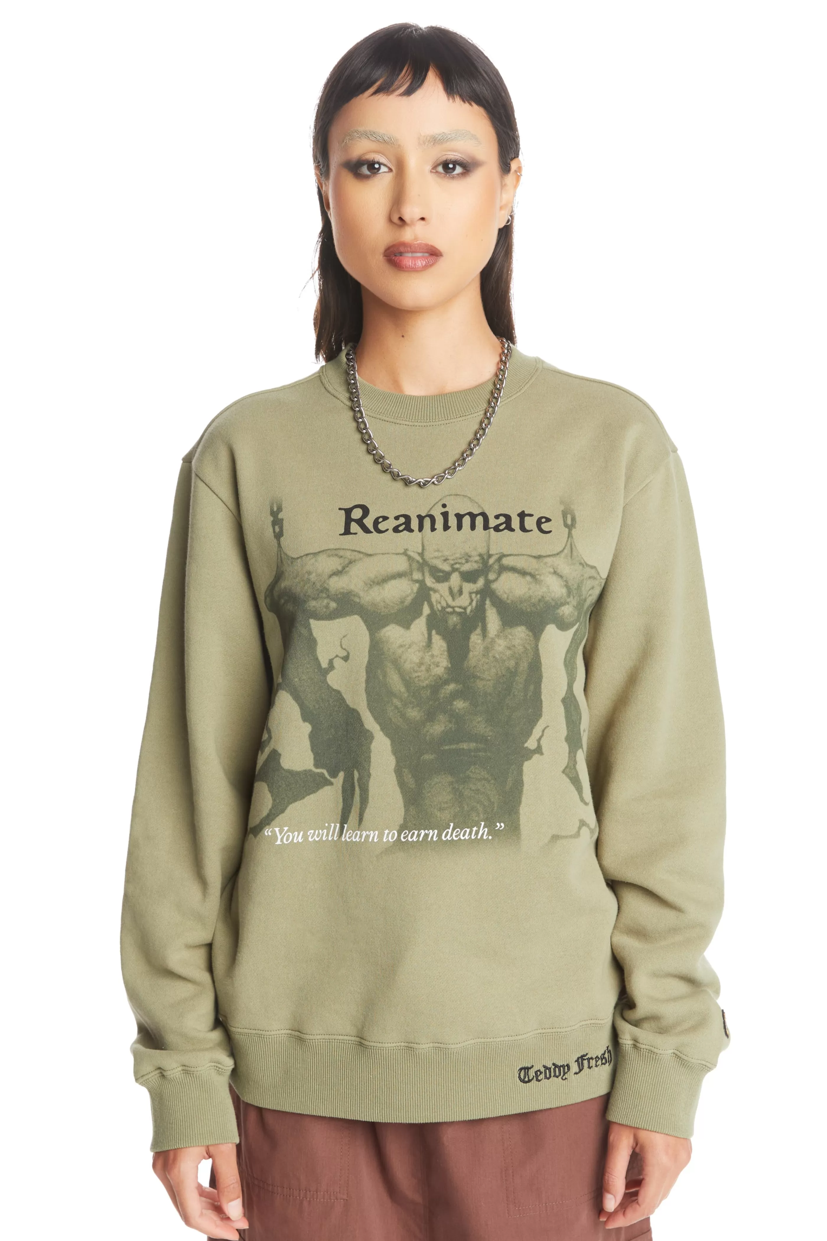 Teddy Fresh TF X Magic: The Gathering Reanimate Sweatshirt Olive Shop