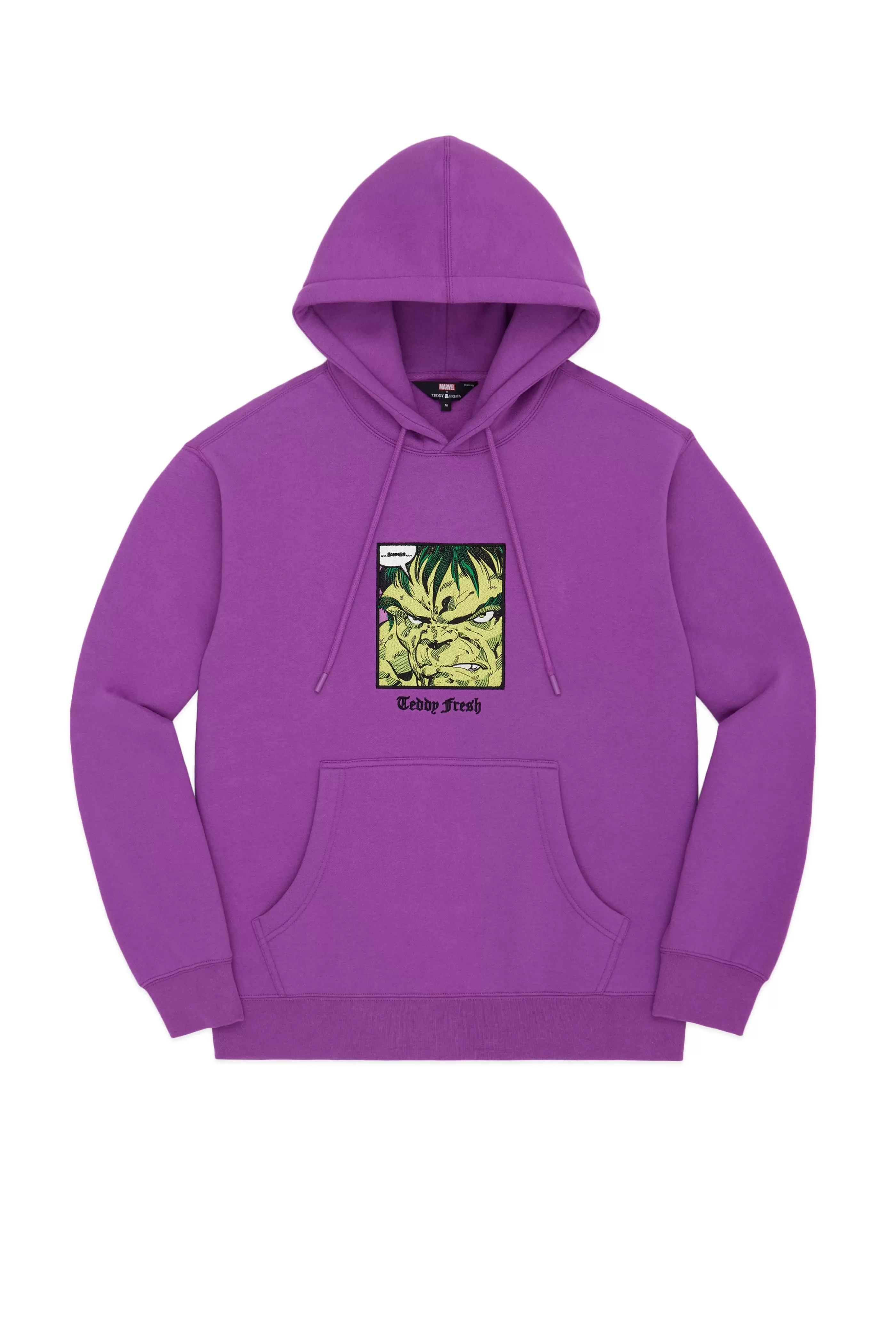 Teddy Fresh TF X Marvel Detailed Embroidery Hulk Hoodie Purple Discount