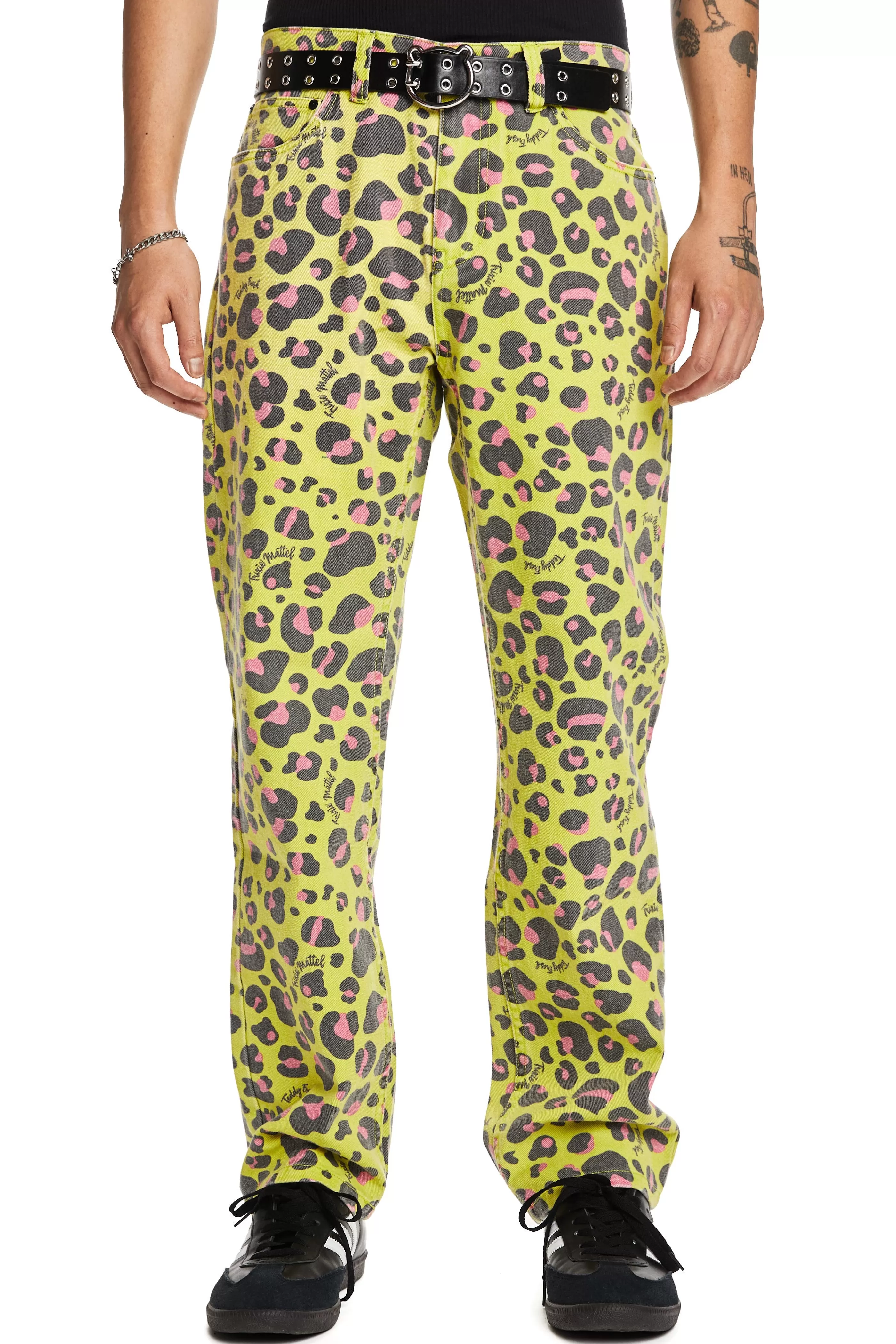 Teddy Fresh TF X Trixie Leopard Jeans Green Clearance