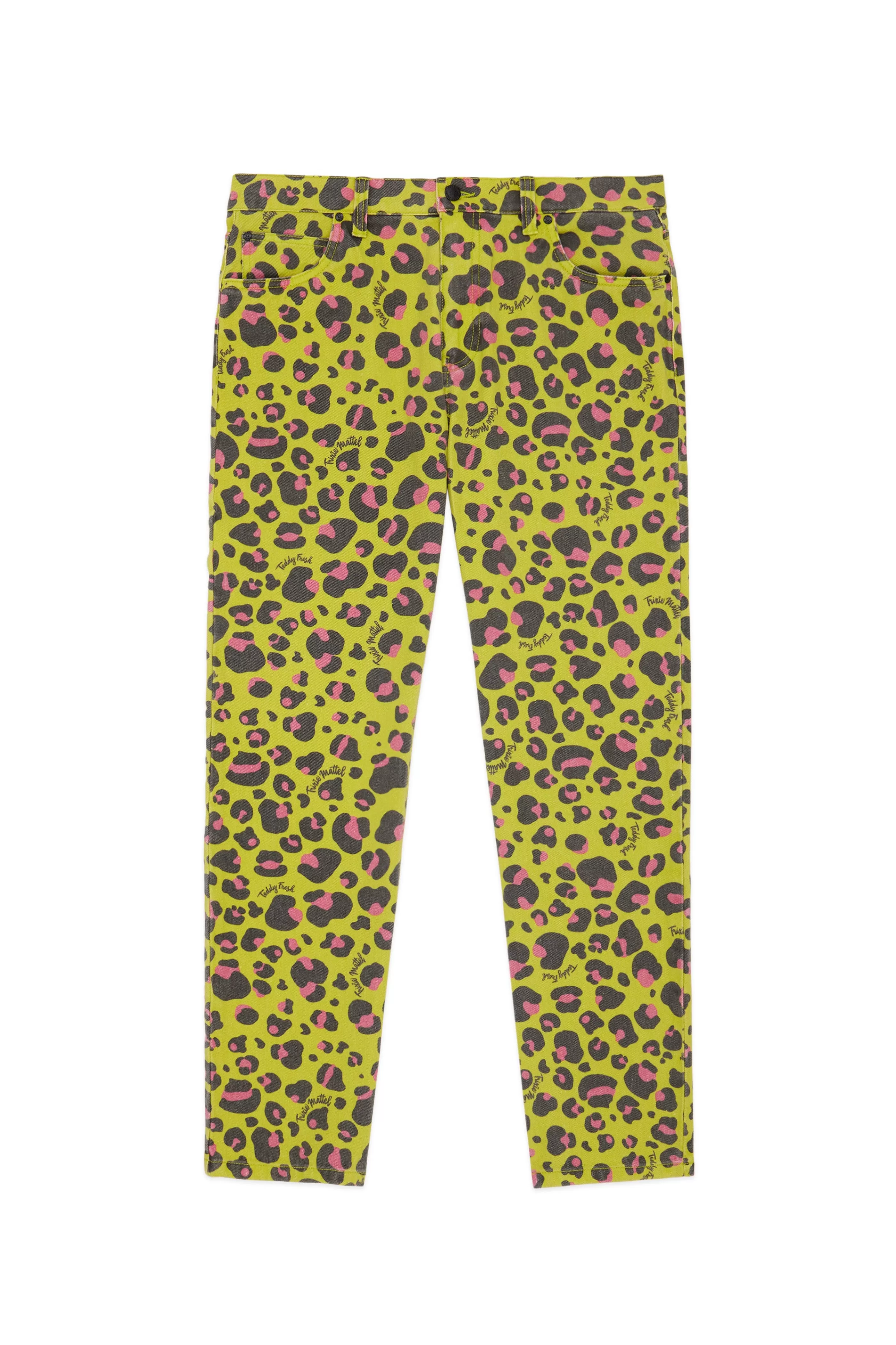 Teddy Fresh TF X Trixie Leopard Jeans Green Clearance