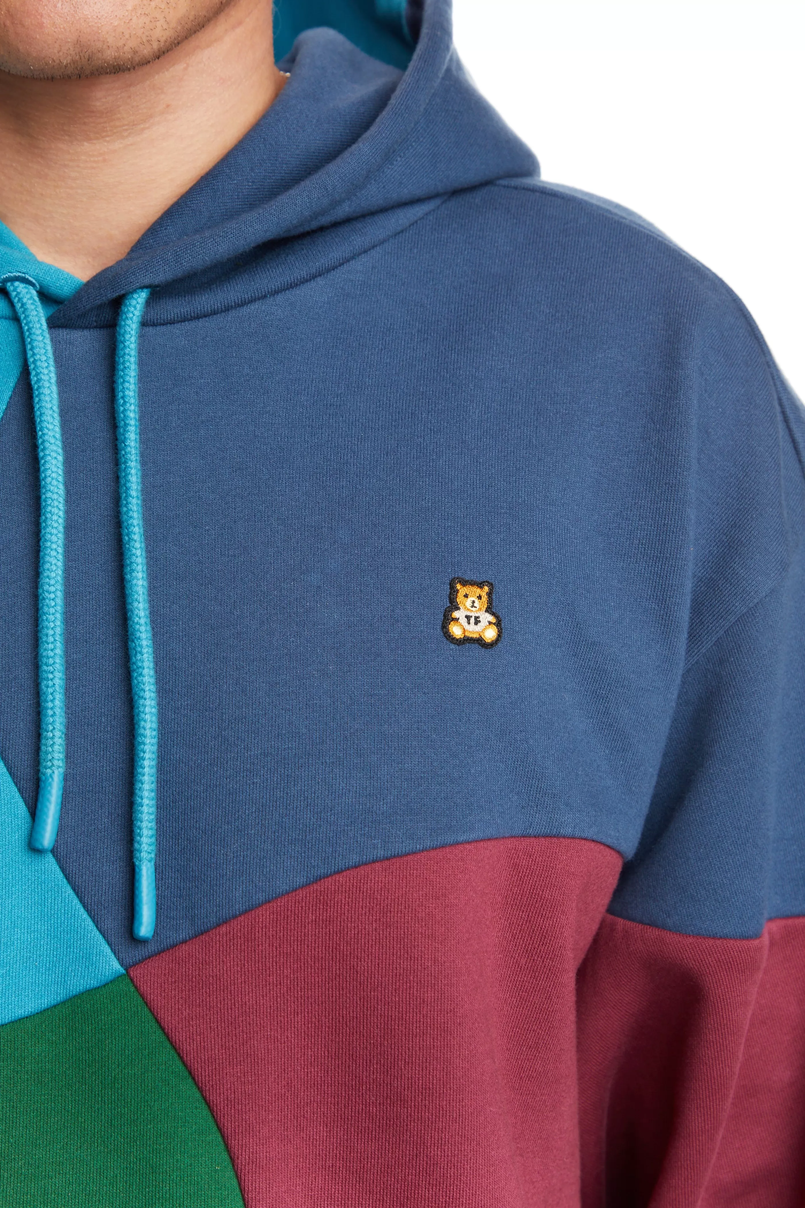 Teddy Fresh Wave Patchwork Hoodie Multi Clearance