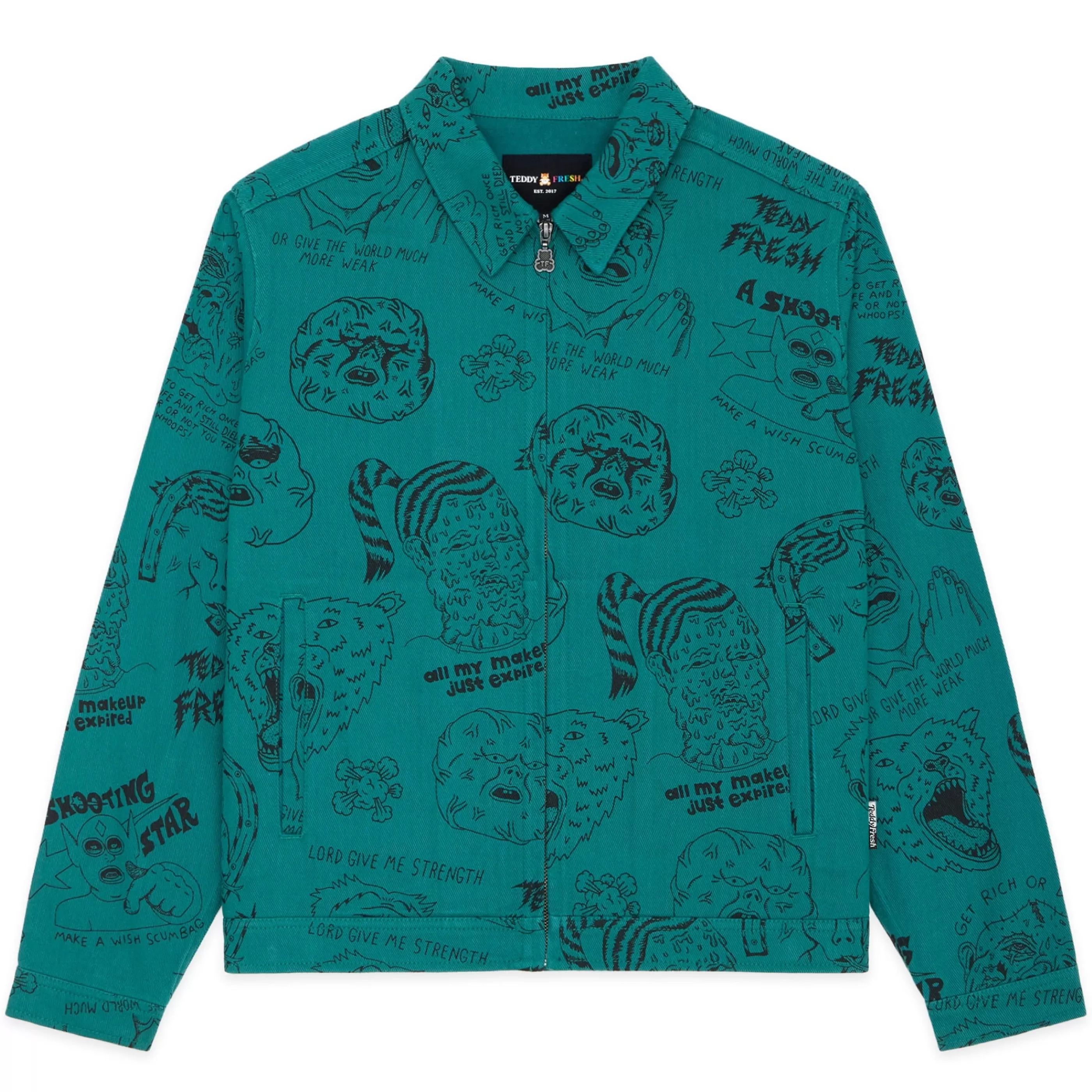 Teddy Fresh Will Laren Sketches Zip Jacket Hot